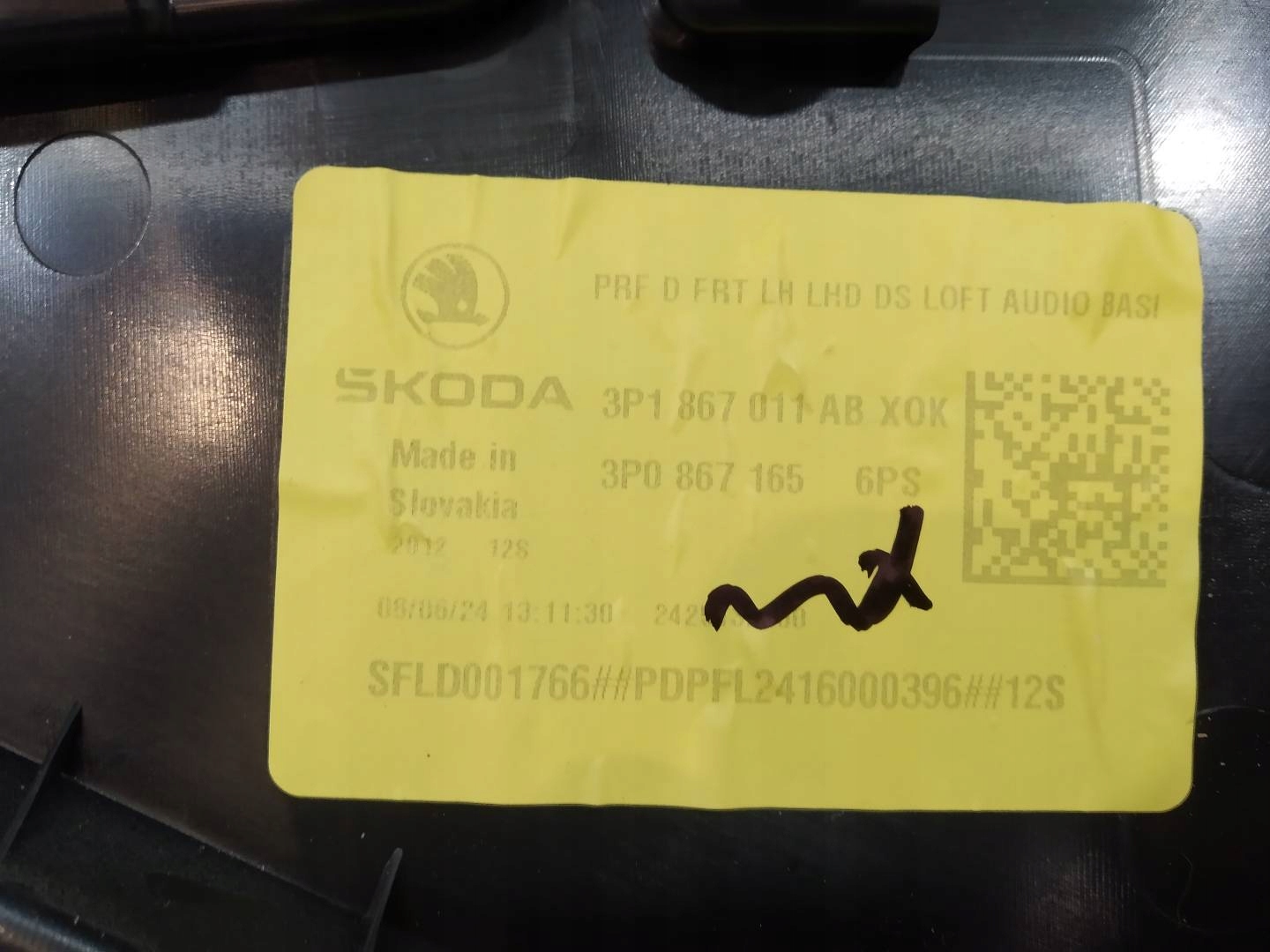 upholstery side left front driver´s Skoda Superb IV (2023-)