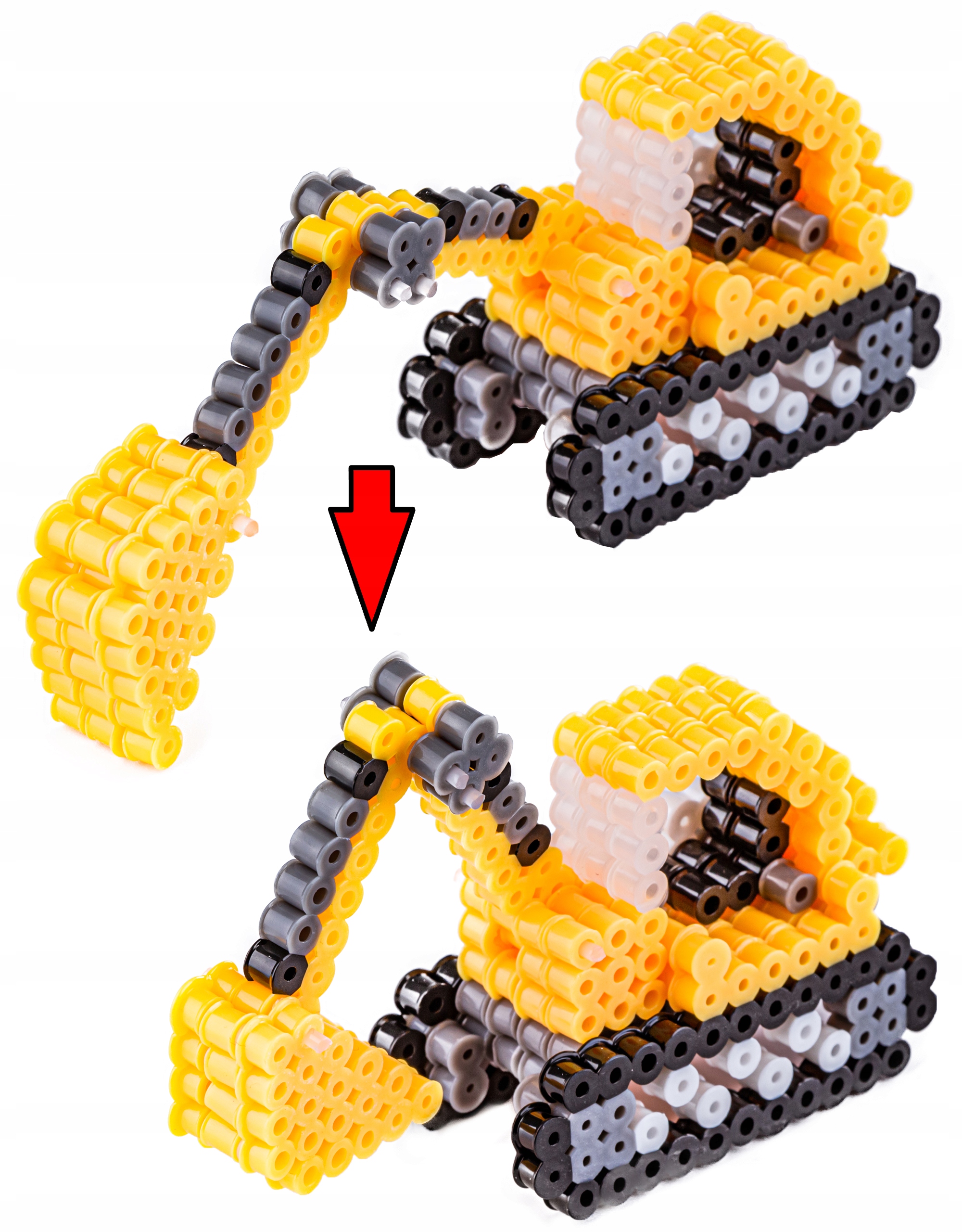3D Koraliki do prasowania KOPARKA Auto Prasowanka Wiek dziecka 6 lat +