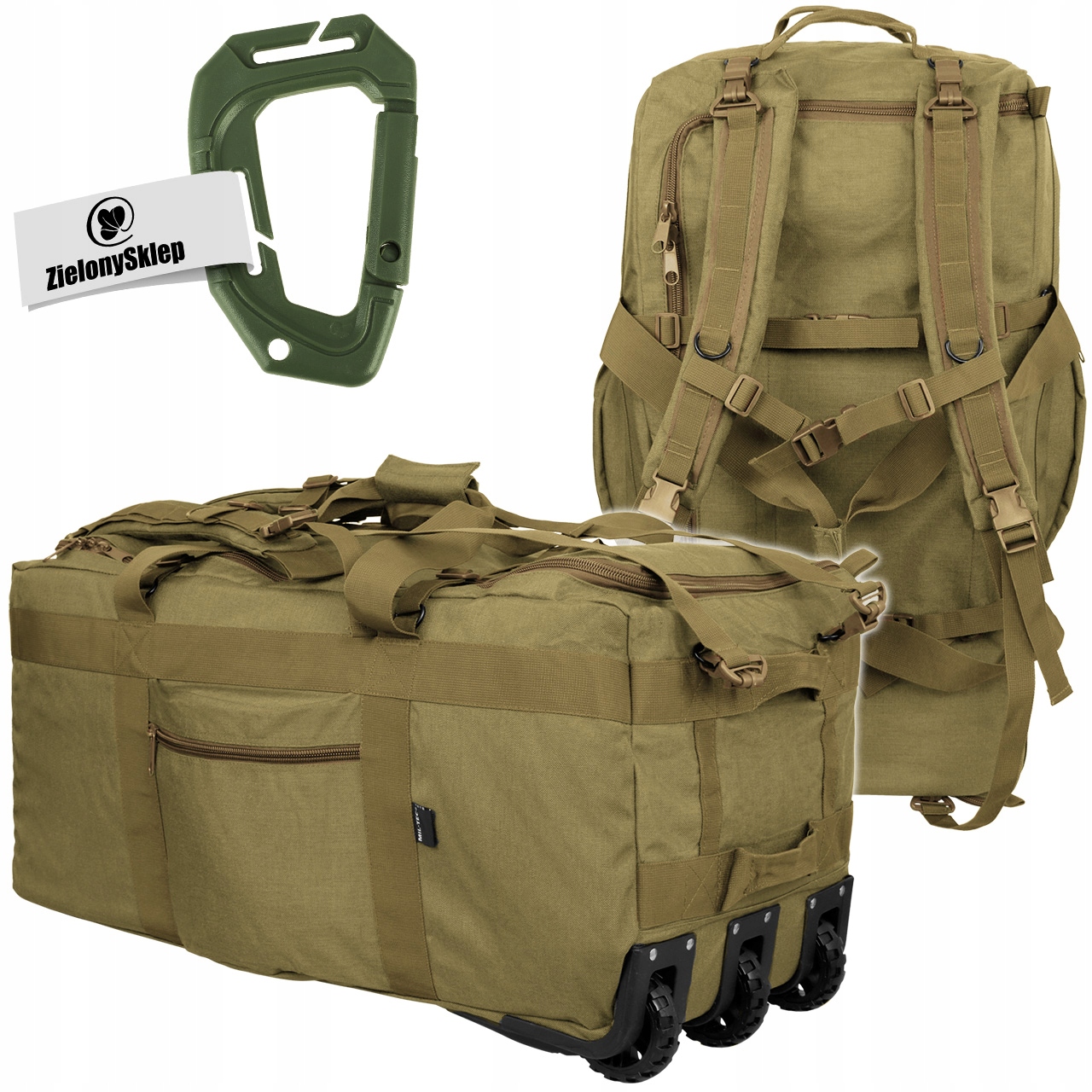 Torba Na Kółkach 110L Wojskowa Plecak 2w1 Mil-tec +gr.