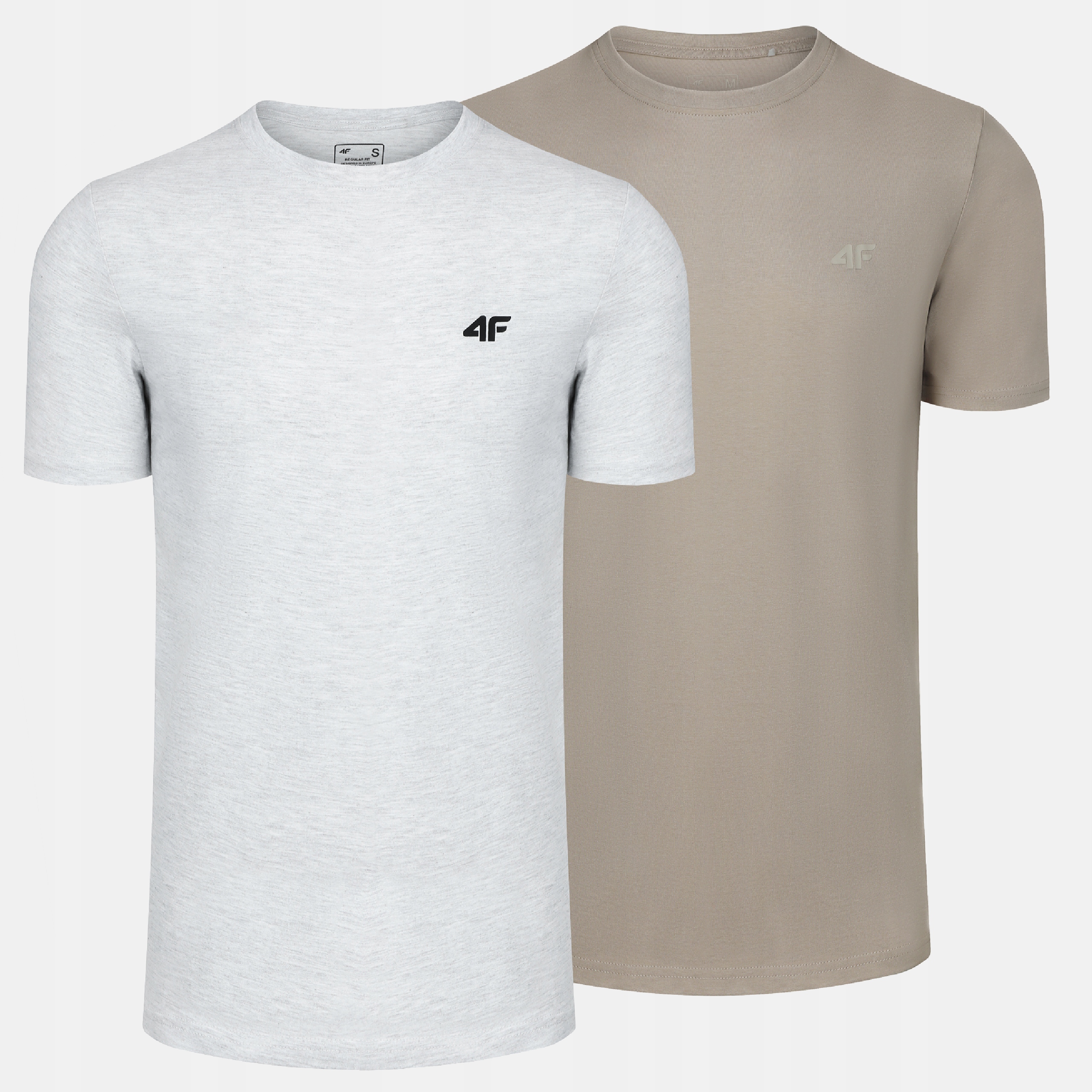 T-SHIRT MĘSKI 4F KOSZULKA BAWEŁNIANA SPORTOWA BASIC ZESTAW 2SZT KOMPLET