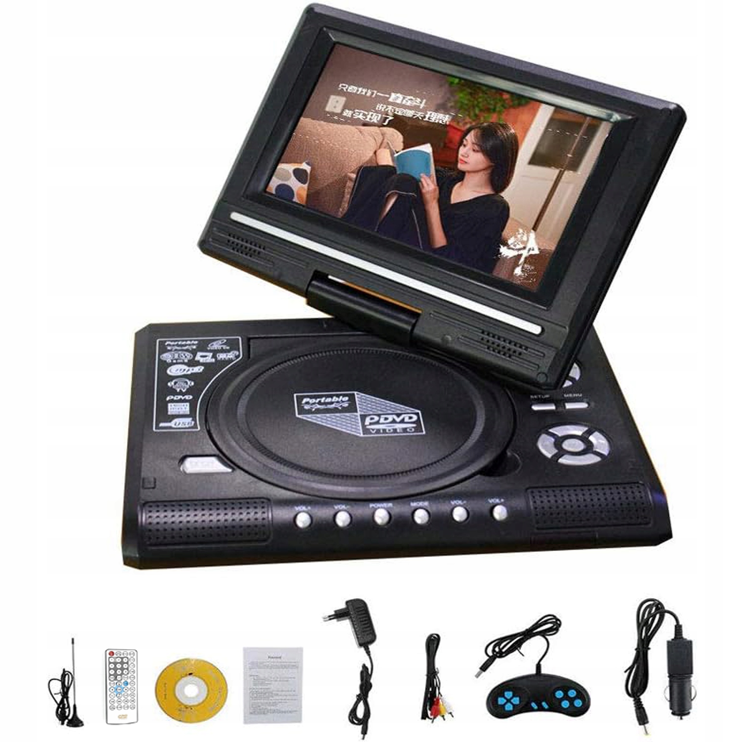 Přenosný DVD přehrávač Televizor 7,8" Domácí automobilový DVD přehrávač