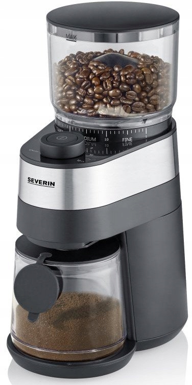 Severin Km 3880 elektrický mlýnek na zrnkovou kávu, silný, černý