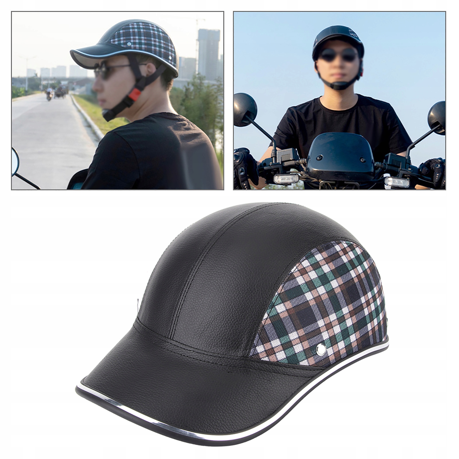 Uniwersalny Kask Motocyklowy Pół Twarzy Czapka