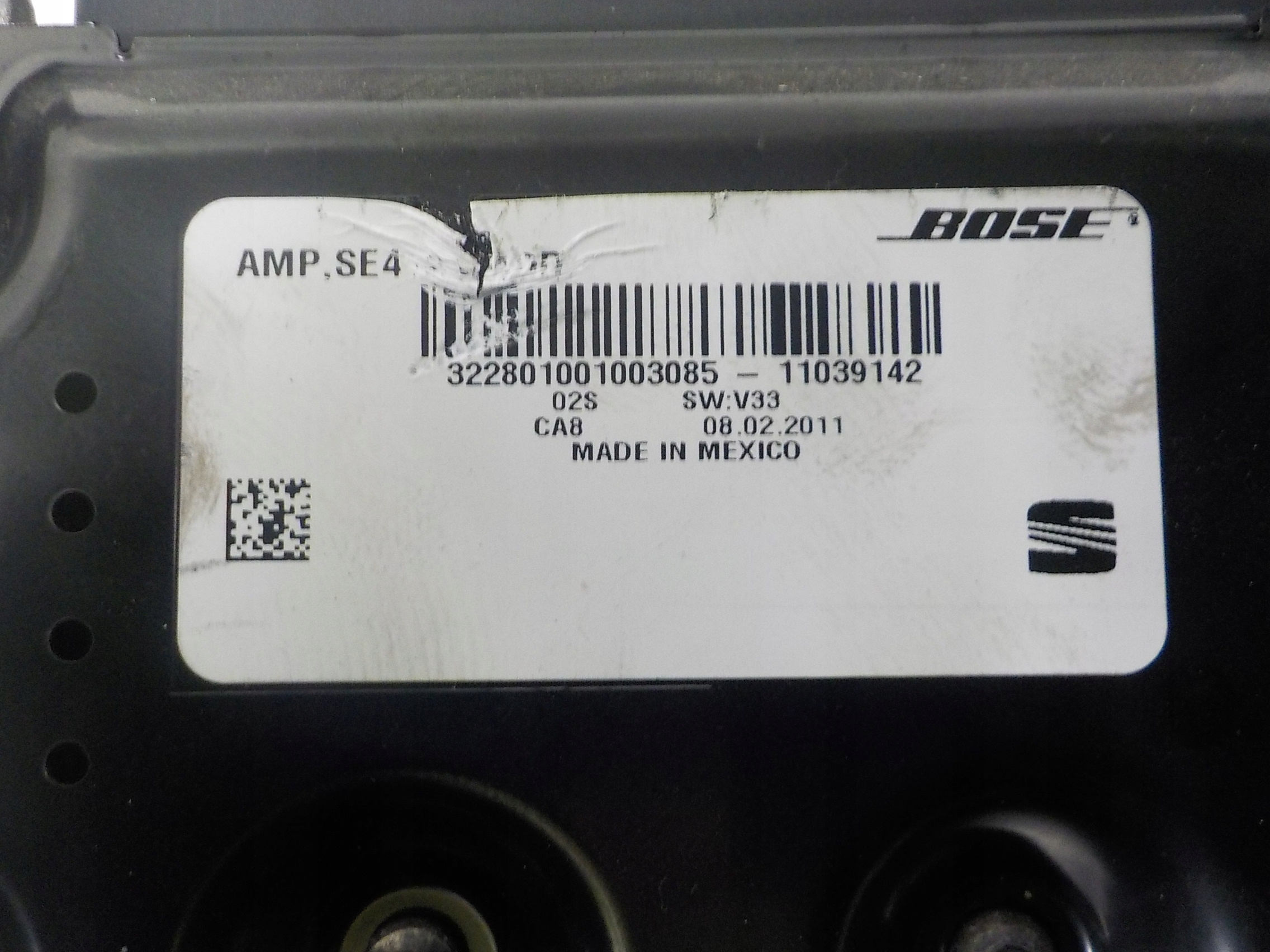 SEAT EXEO amplifier RADIA BOSE AMP.SE412.PROD BOSE