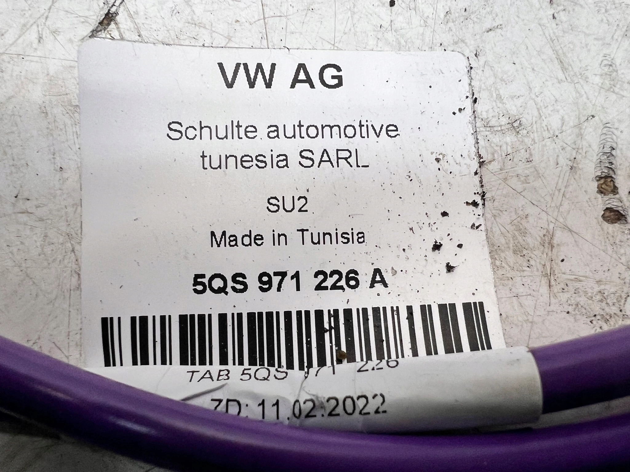 cable battery bundle AUDI A3 8Y 5QS971226A
