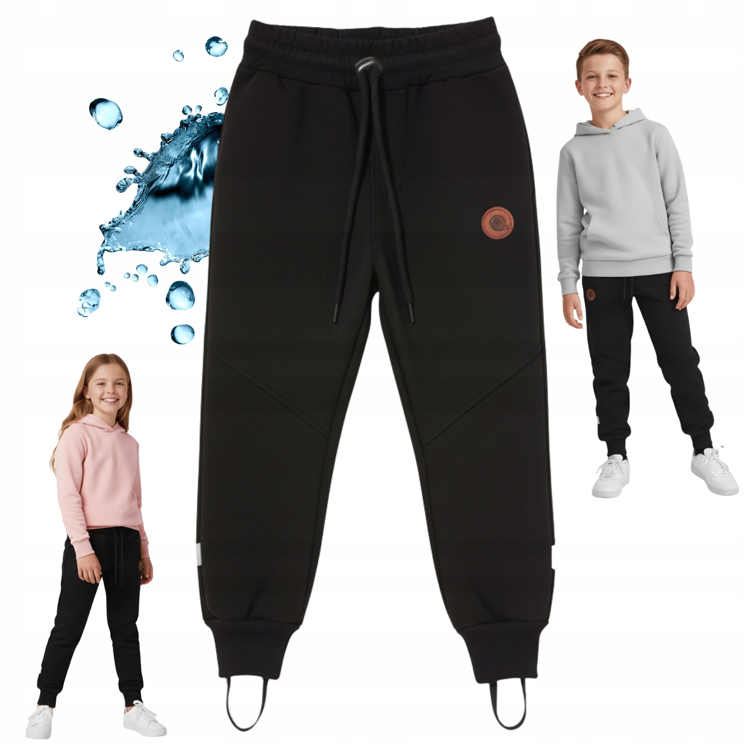Czarne Spodnie Softshell z Odblaskami Ciepłe Rozmiar 116 Praktyczne Trwałe