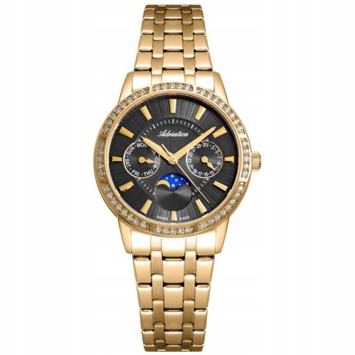 Dámské hodinky Adriatica A3601.1116QFZ zlaté