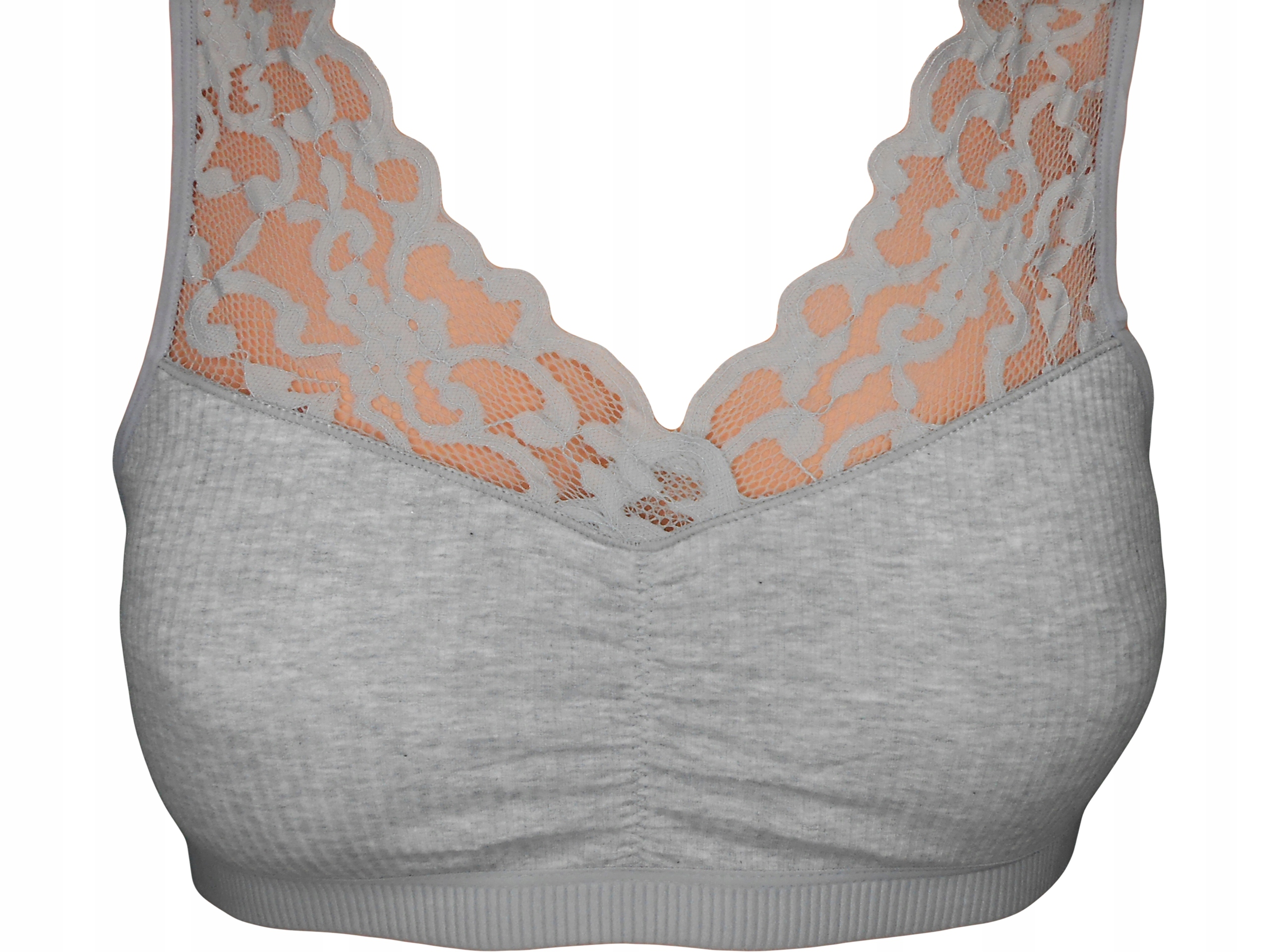 

Top Stanik Biustonosz Koronka Bawełna Bra T27 5XL