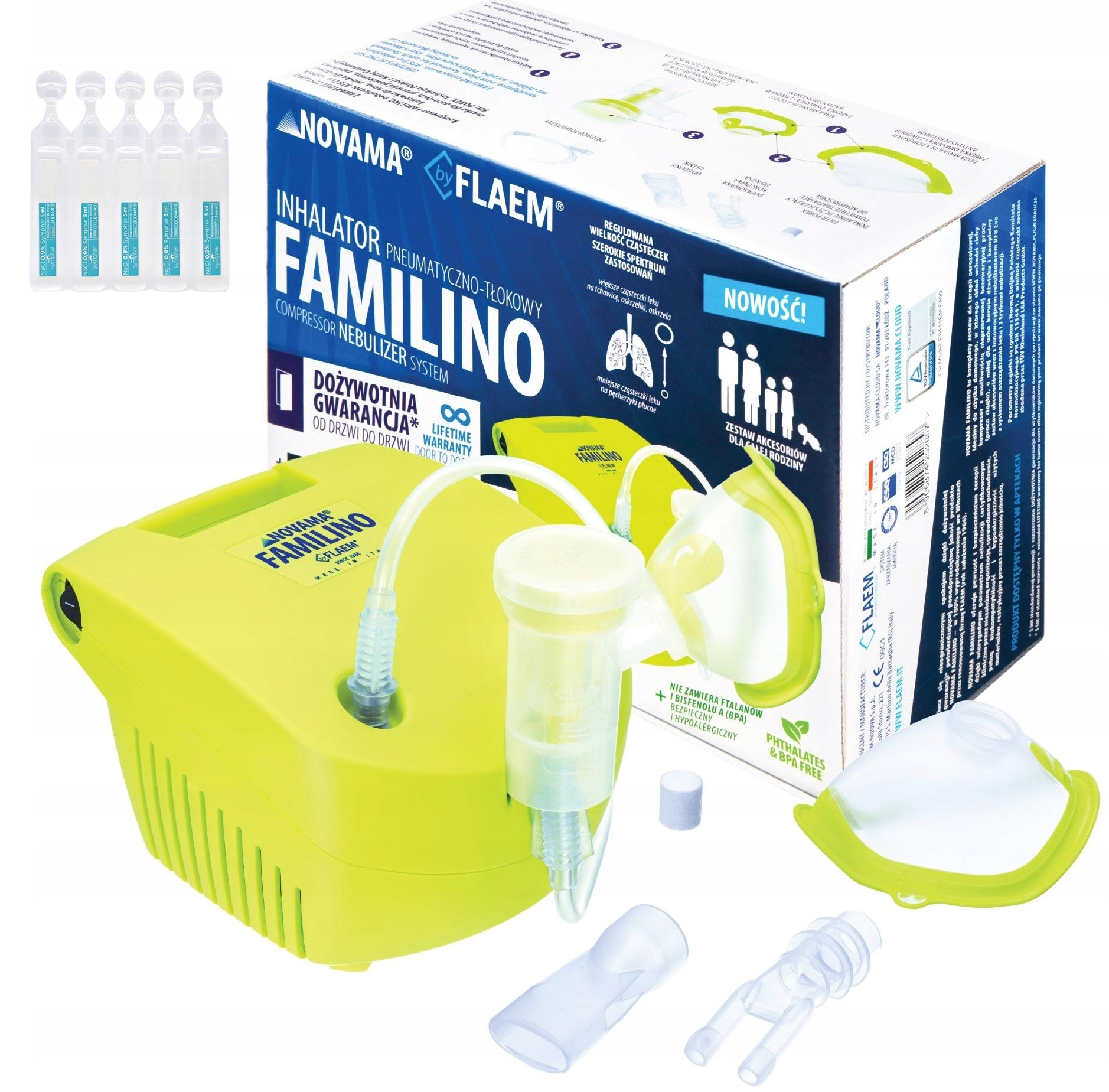 

Inhalator Nebulizator Novama Familino Praca Ciągła