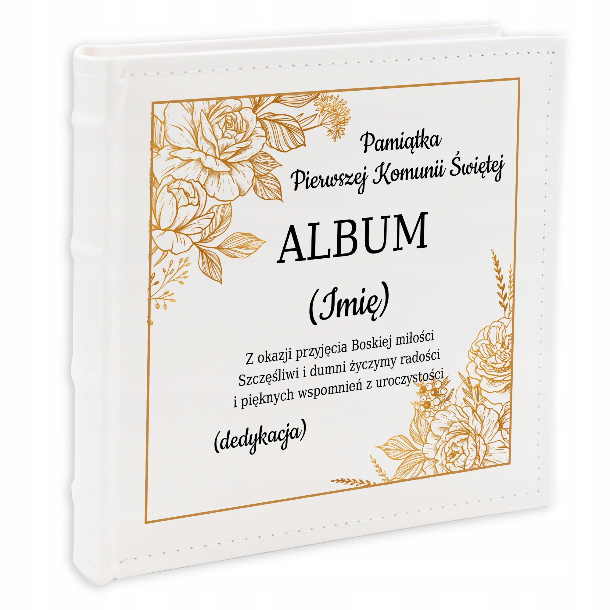 Album na fotografie 10x15cm Komunijní památka s věnováním Jméno Vlastní obal