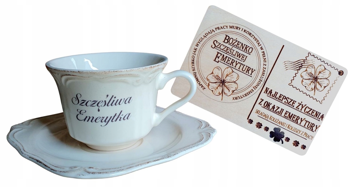 Zestaw Filiżanka Emerytki Emeryta Na Emeryturę