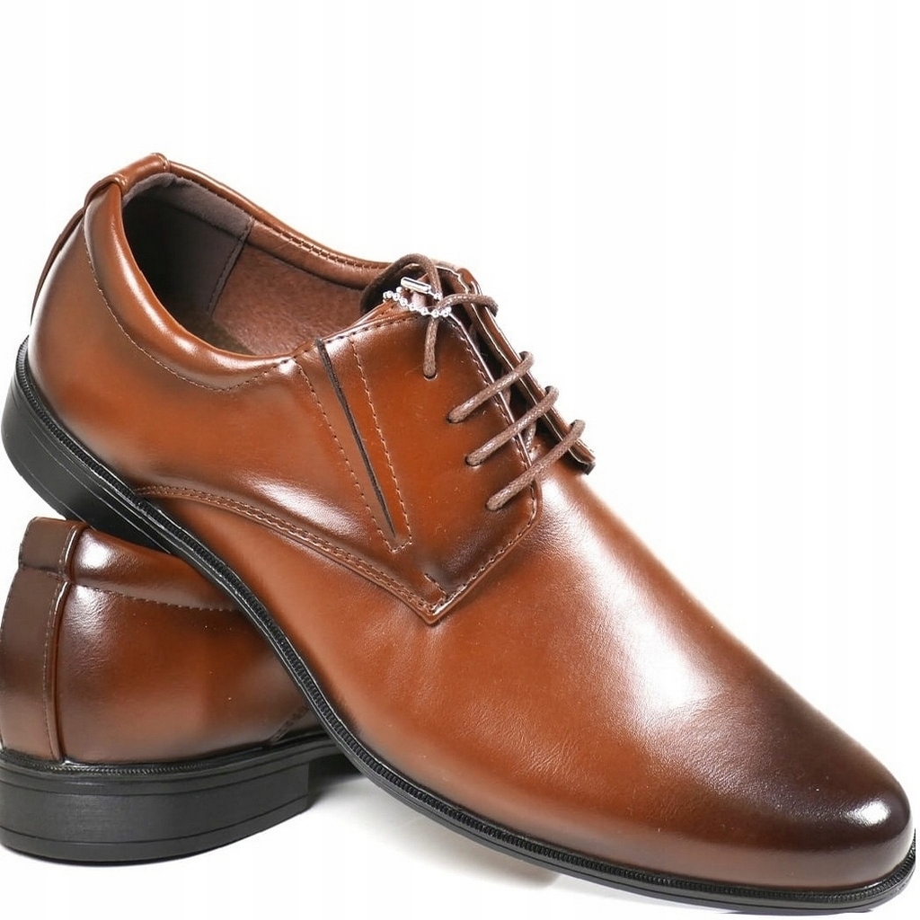 Tmavě Hnědé Polobotky Elegantní Eko Kůže Pohodlné 43