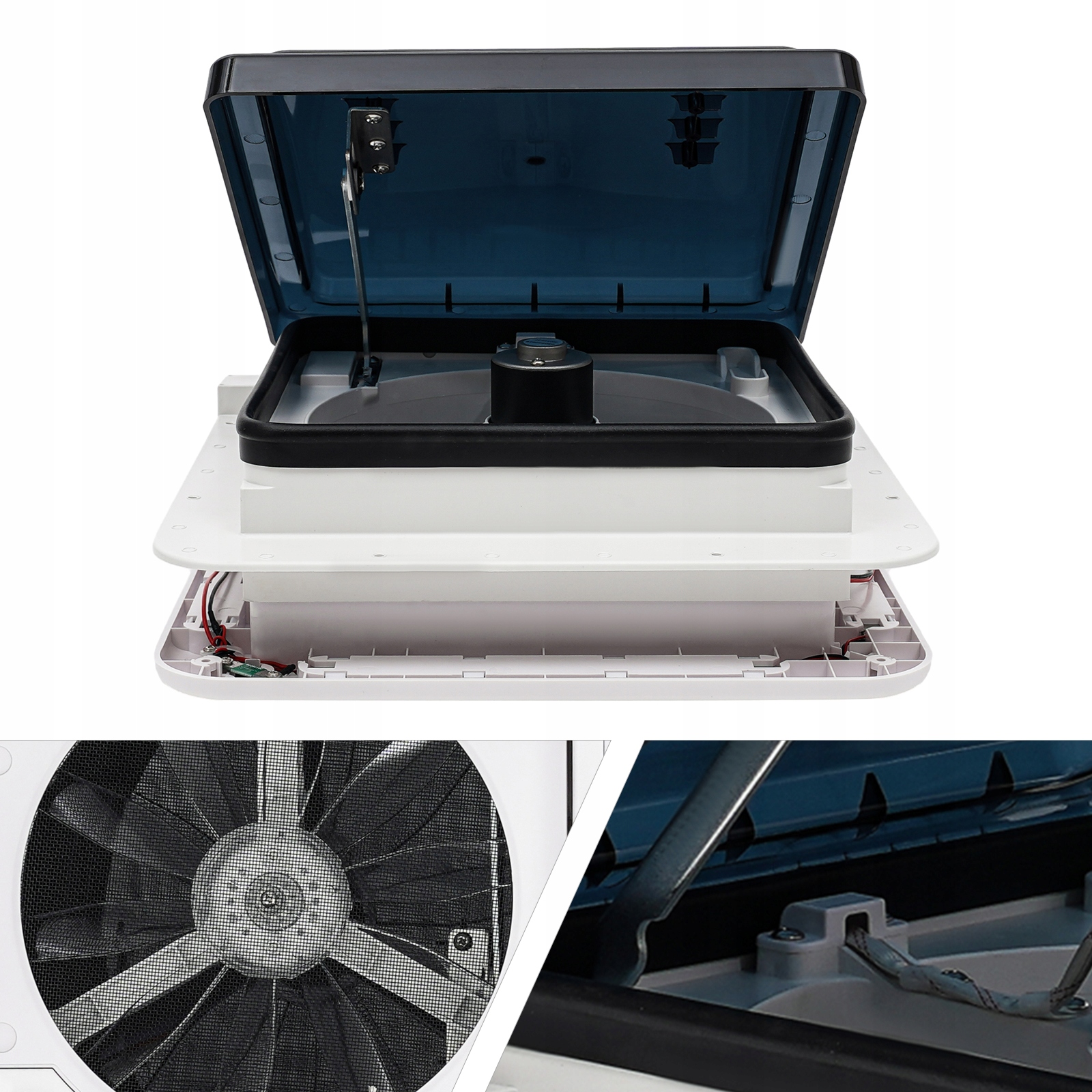 OKNO WENTYLATOR WYCIąGOWY RV ZE śWIATłAMI LED Waga produktu z opakowaniem jednostkowym 5.5 kg