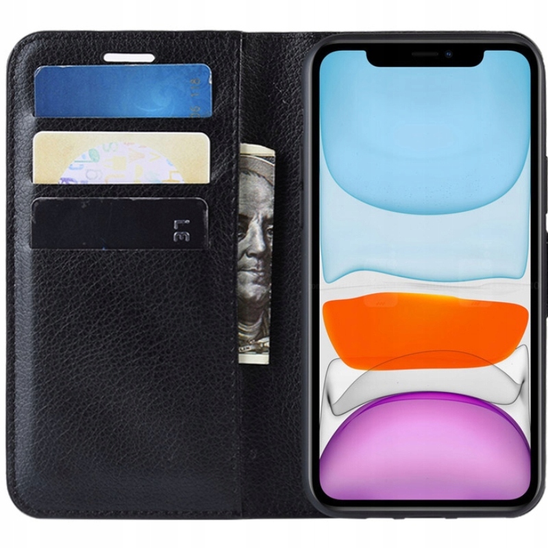 

Etui Z Klapką Portfel Litchi Do Iphone 11