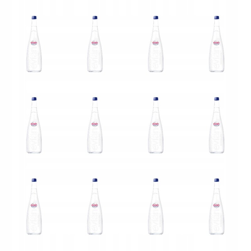 Evian perlivá minerální voda sklo 750 ml X12