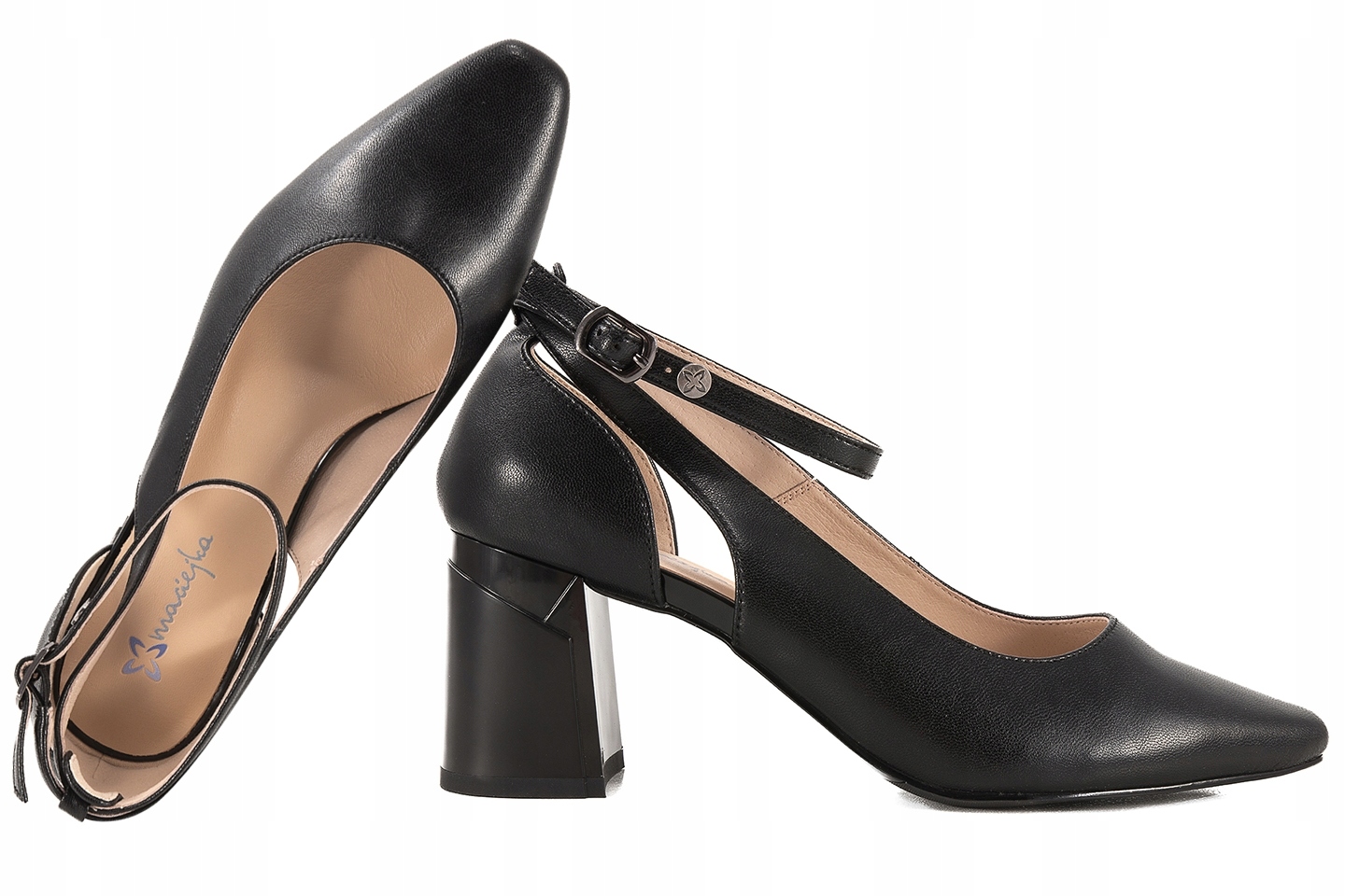 Maciejka K6816-01 Polobotky Dámské Na Podpatku černé 38 Černá