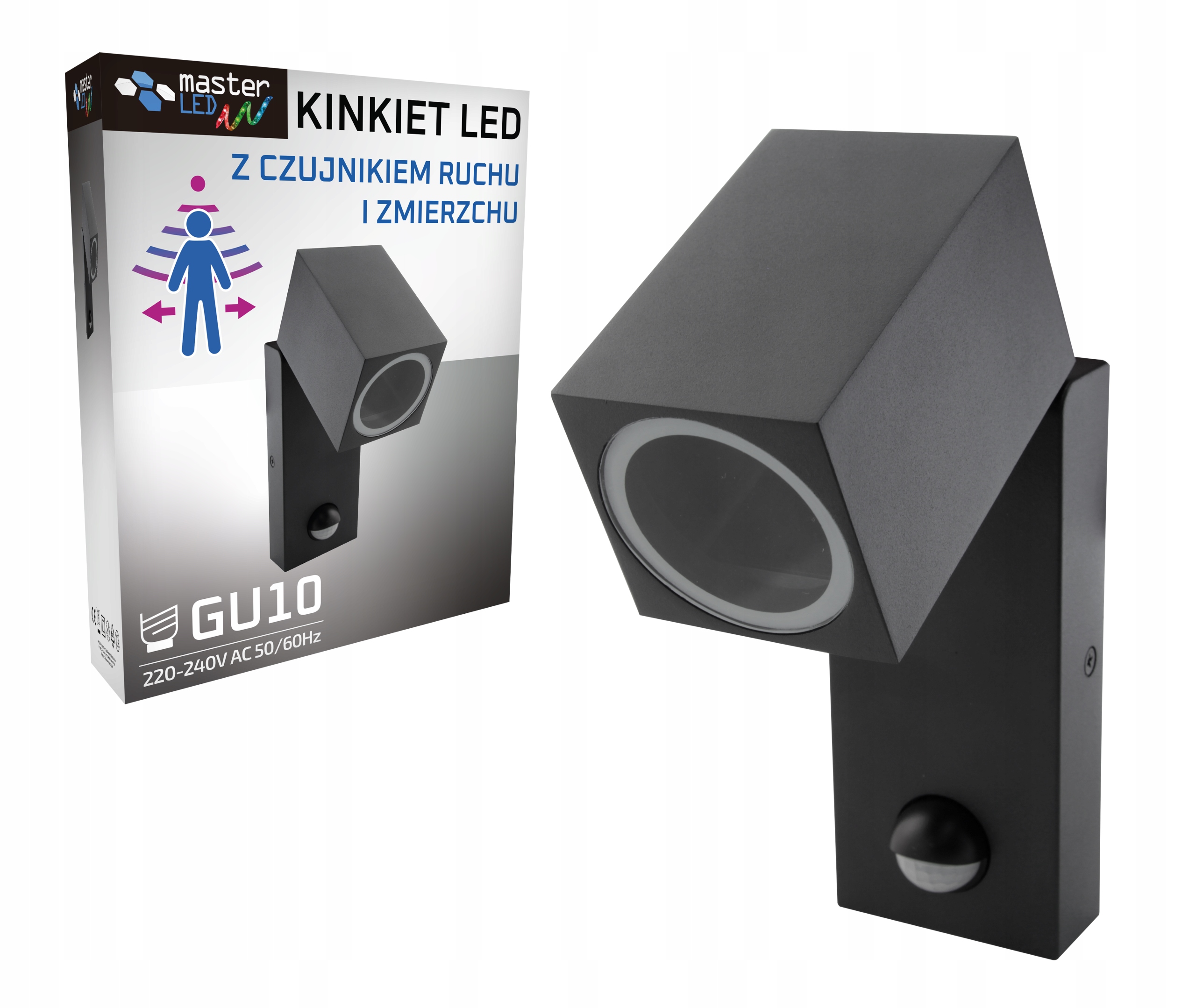 Kinkiet zewnętrzny lampa ogrodowa zewnętrzna elewacyjna ścienna GU10 Led