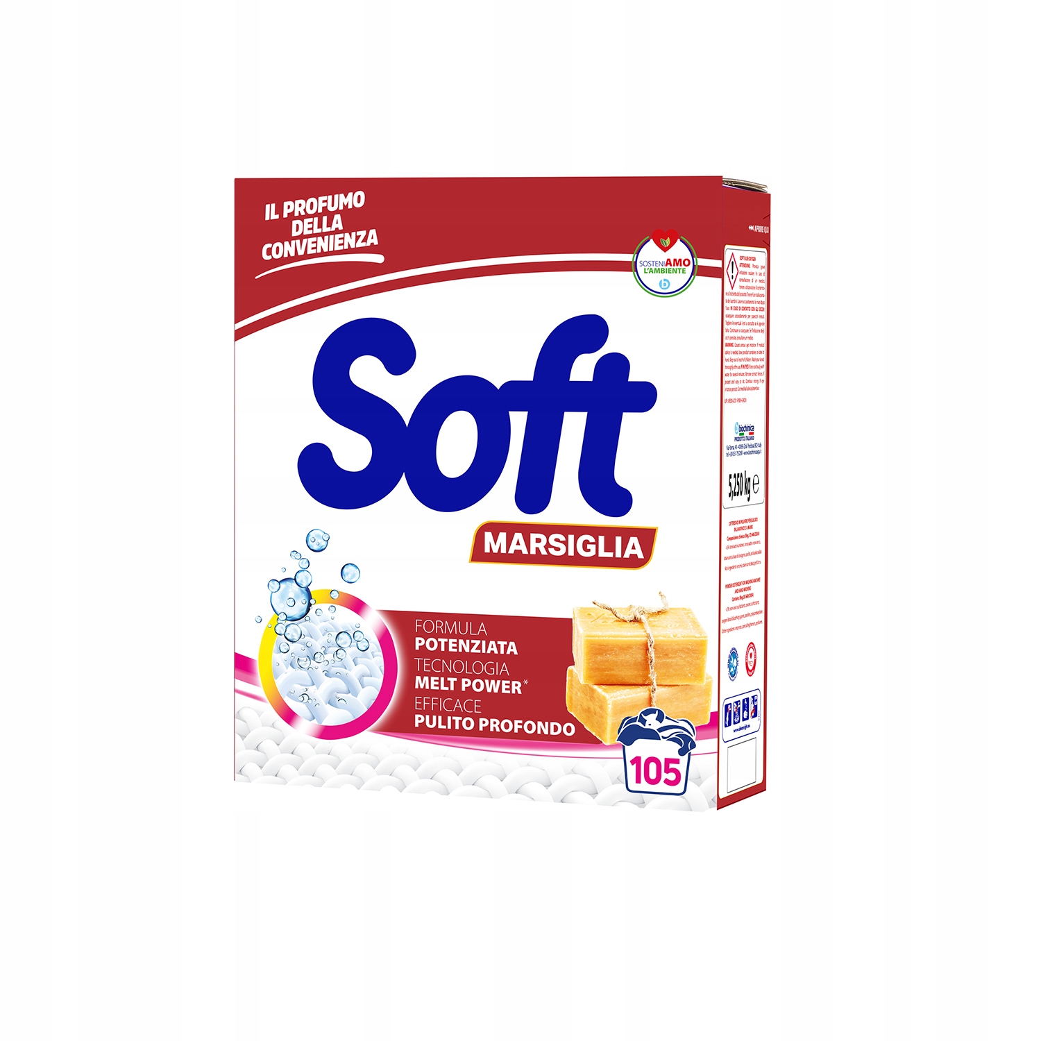 Levně Soft Marsiglia Univerzální prací prášek 5,25 kg 105 praní