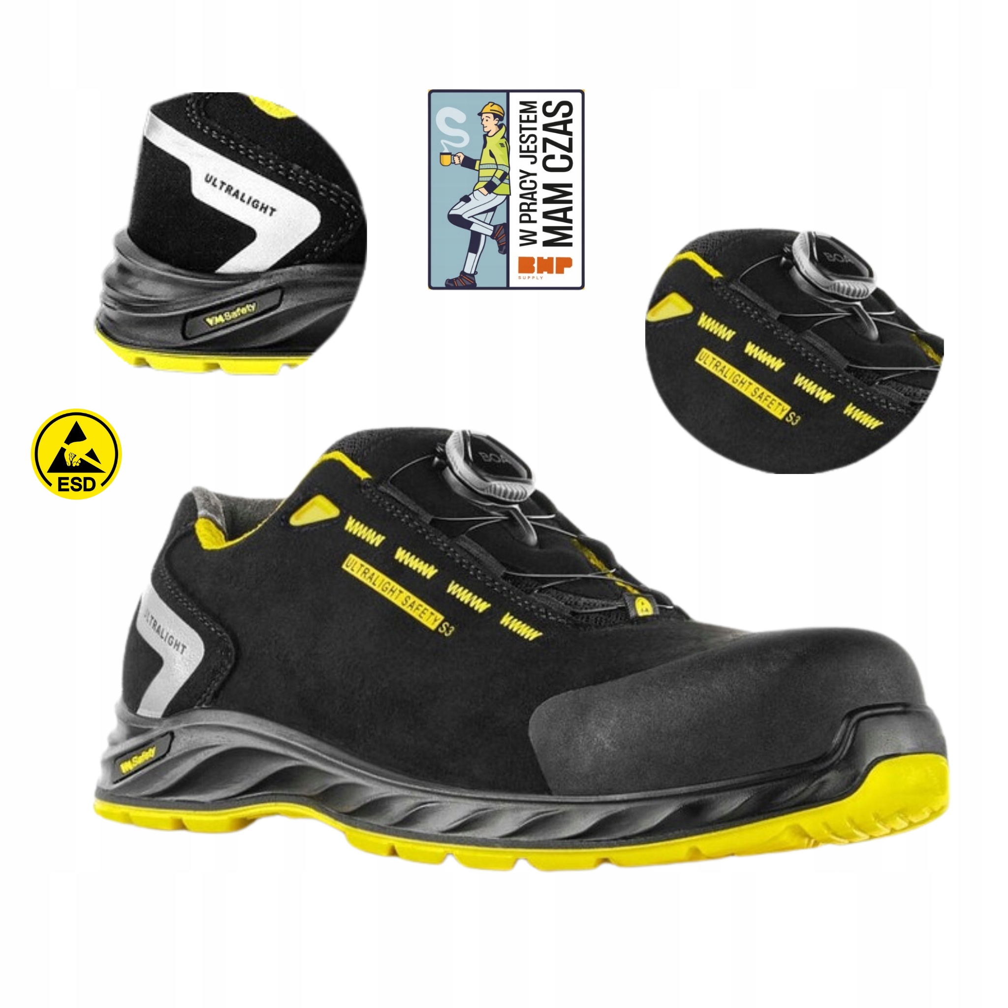 Velmi Pohodlné Lehké Pracovní Boty VM Footwear California Boa S3 Záruka!