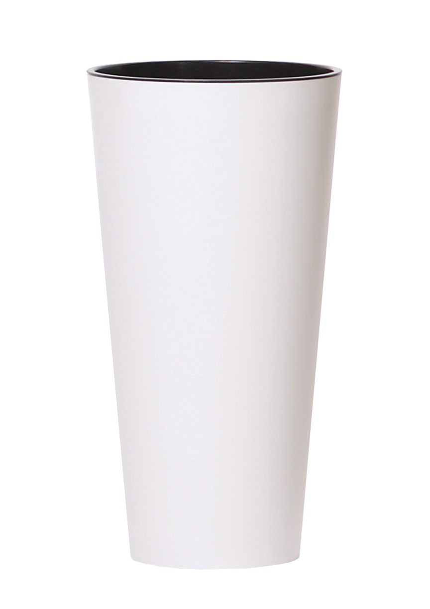 Kvetináč Tubus Slimmer biely matný 40 cm