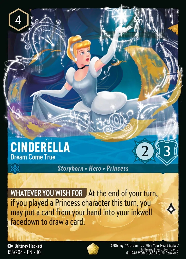 Disney Lorcana Cinderella Dream Come True 10WHI #155