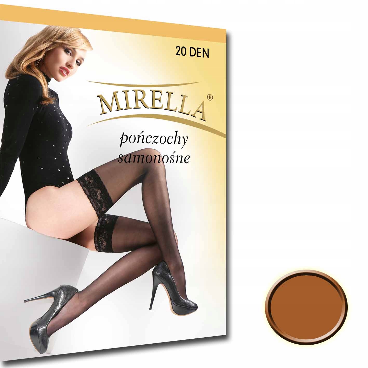 

Mirella Pończochy samonośne 20 den 3/4 Visone