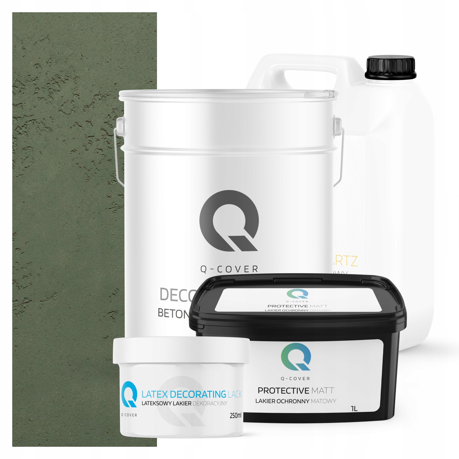 Architektonický Betón Vonkajší Zelený Tmavý F466 Na 10 m2