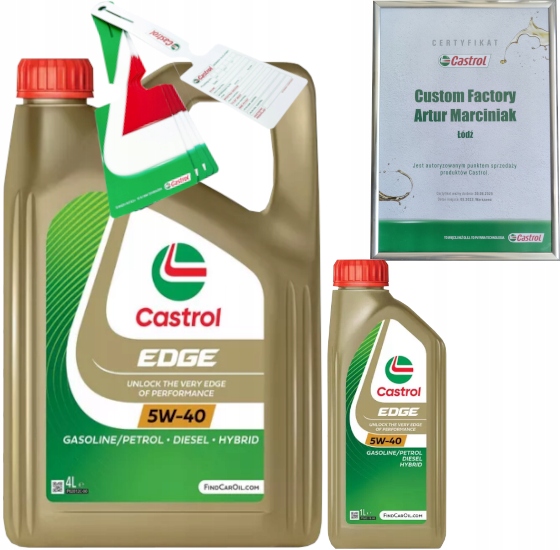 CASTROL EDGE 5W40 5L RN0700 RN0710 VW 505 00/ 505 01 + ZAWIESZKA ...