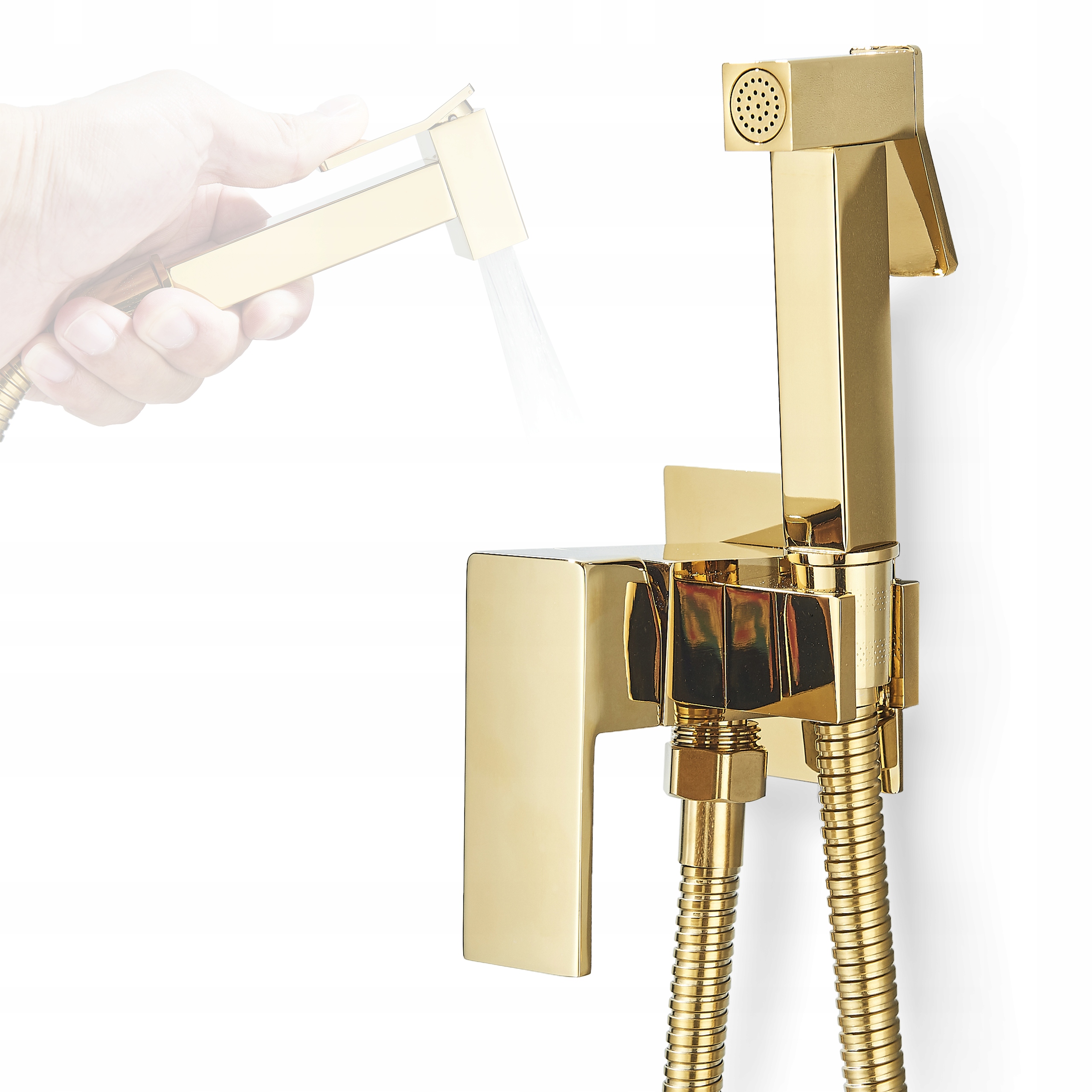 Podomietková bidetová batéria Zlatá lesklá bidetka Lavatio Armatura Loft