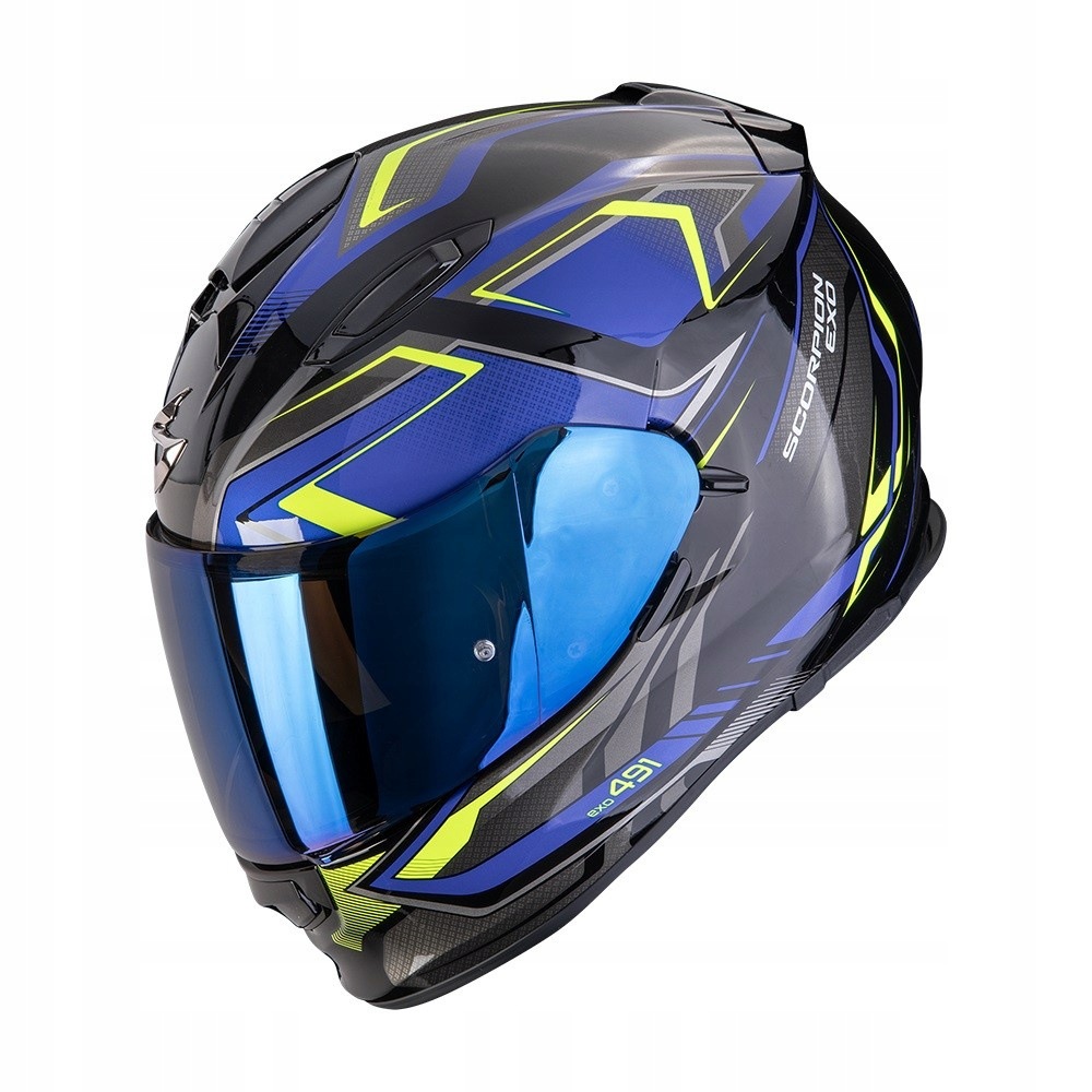Prilba Scorpion Exo-491 Zumo Black-Blue-Neon Yellow veľ.L