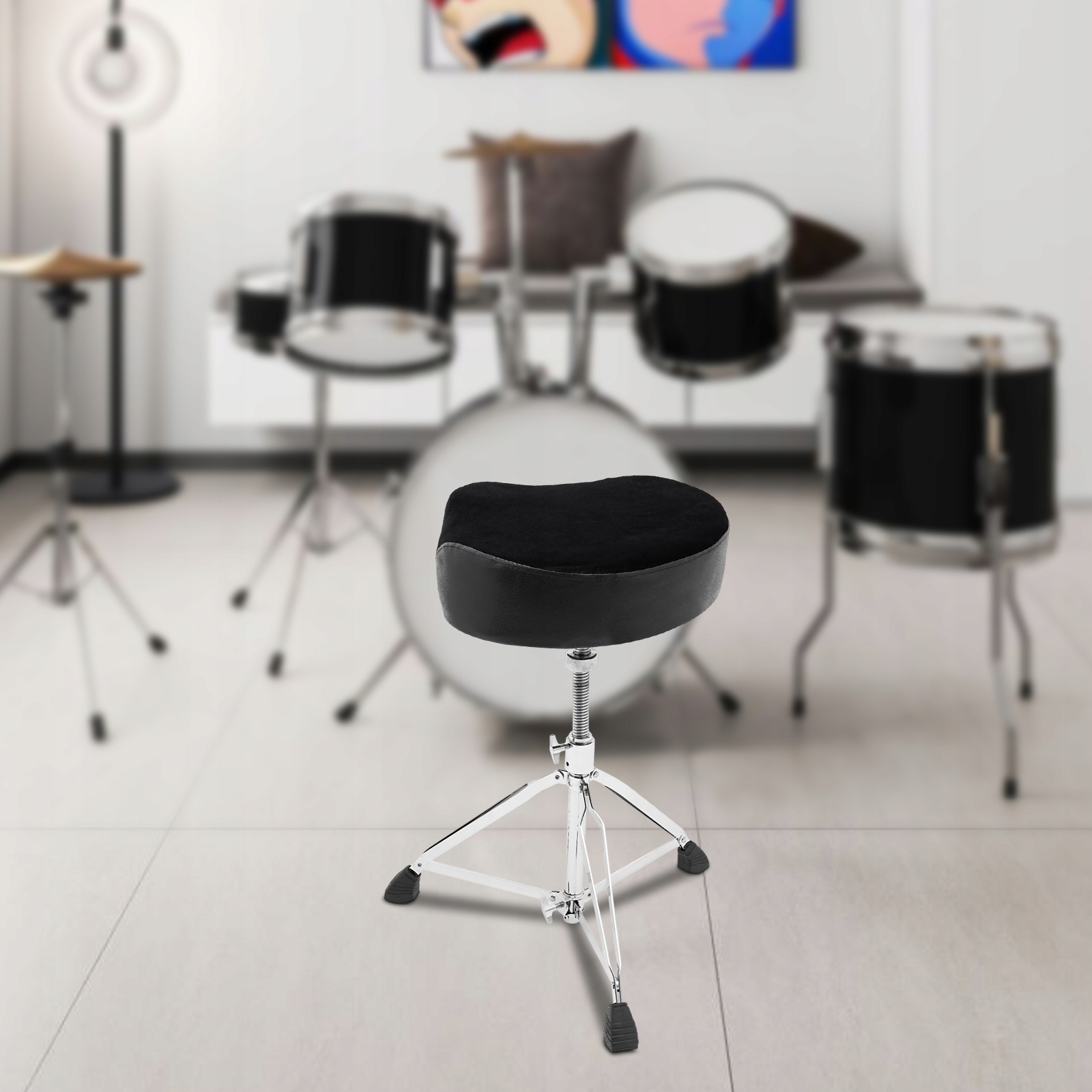 Obrotowy stołek perkusyjny 360° 45-60cm Udźwig 100 kg Marka bez marki