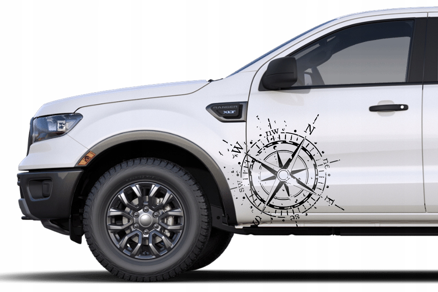 NAKLEJKA NA SAMOCHÓD KOMPAS RÓŻA WIATRU 60 x 60cm Producent MGDesign