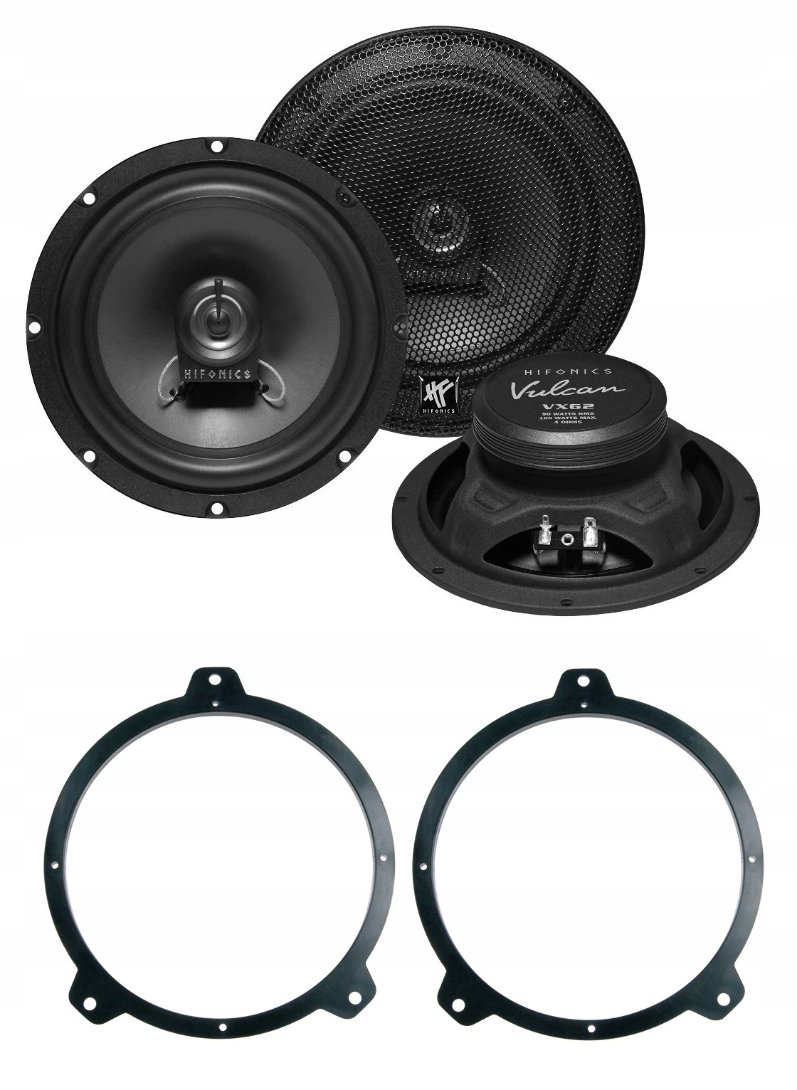 HiFonics VX62 Reproduktory do auta 165 mm Bmw 3er E46 Dvere Predné Dištančné