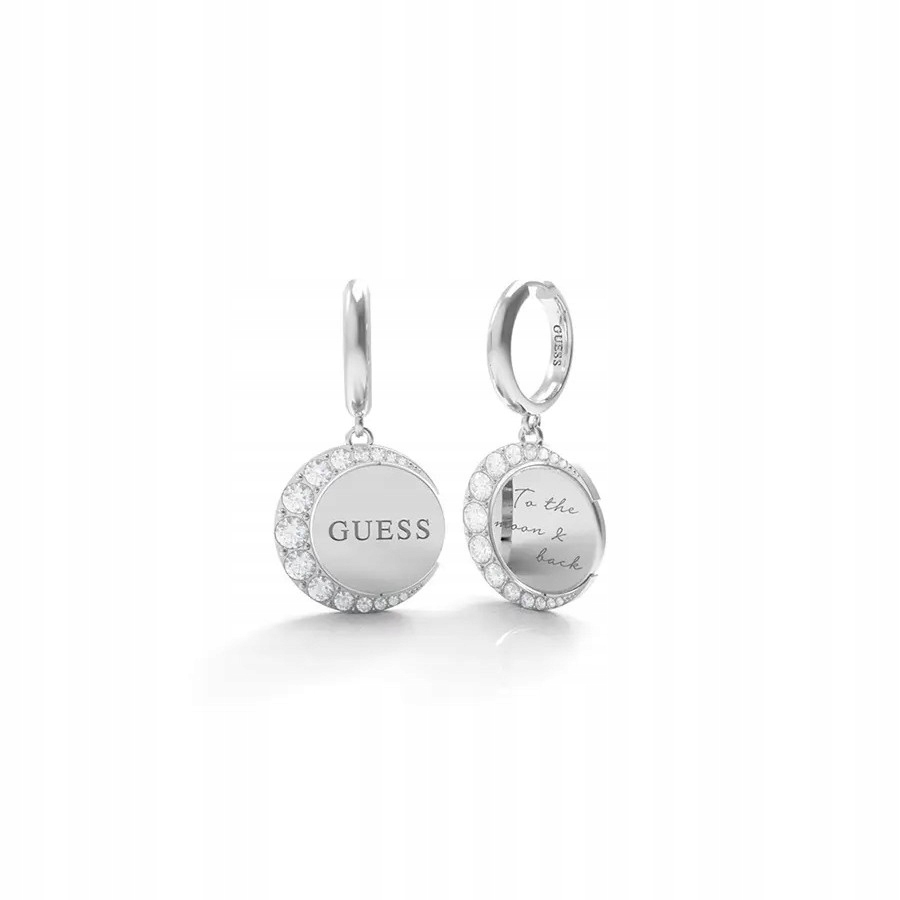 Dámské Náušnice Guess stříbrné se zirkon