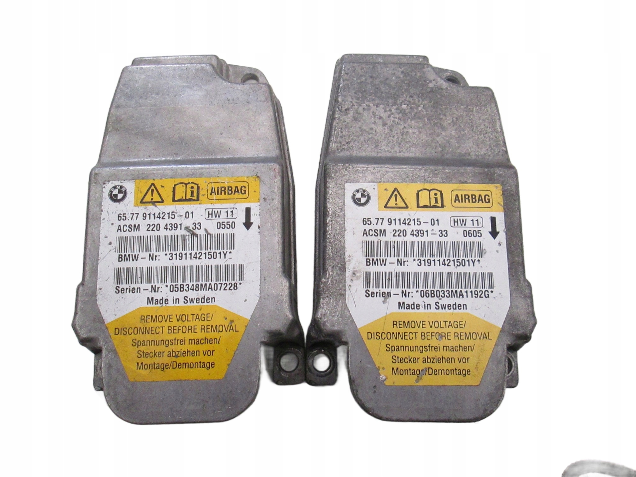 BMW E60 SENSOR airbag modul AIRBAG modul 9114215