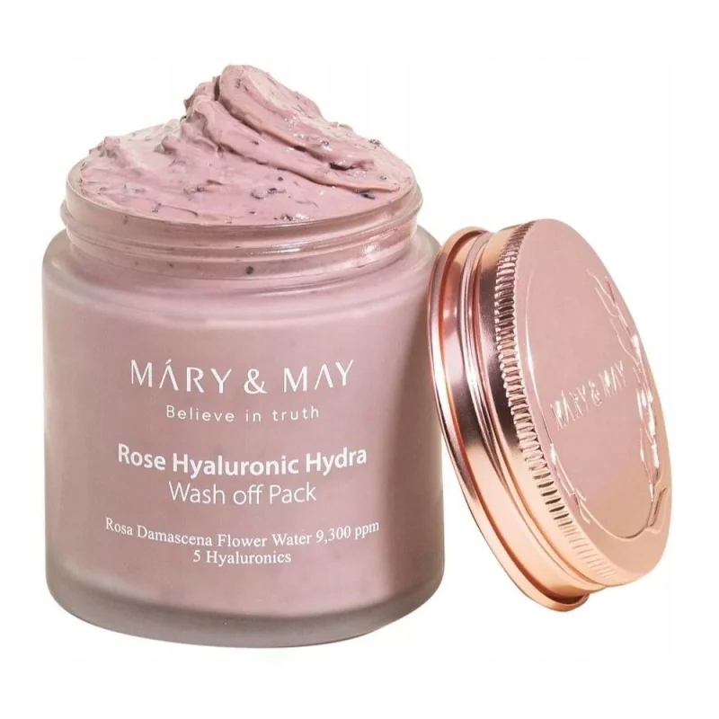 Maska na obličej Mary&May s kyselinou hyaluronovou a růžovým jílem 125 g