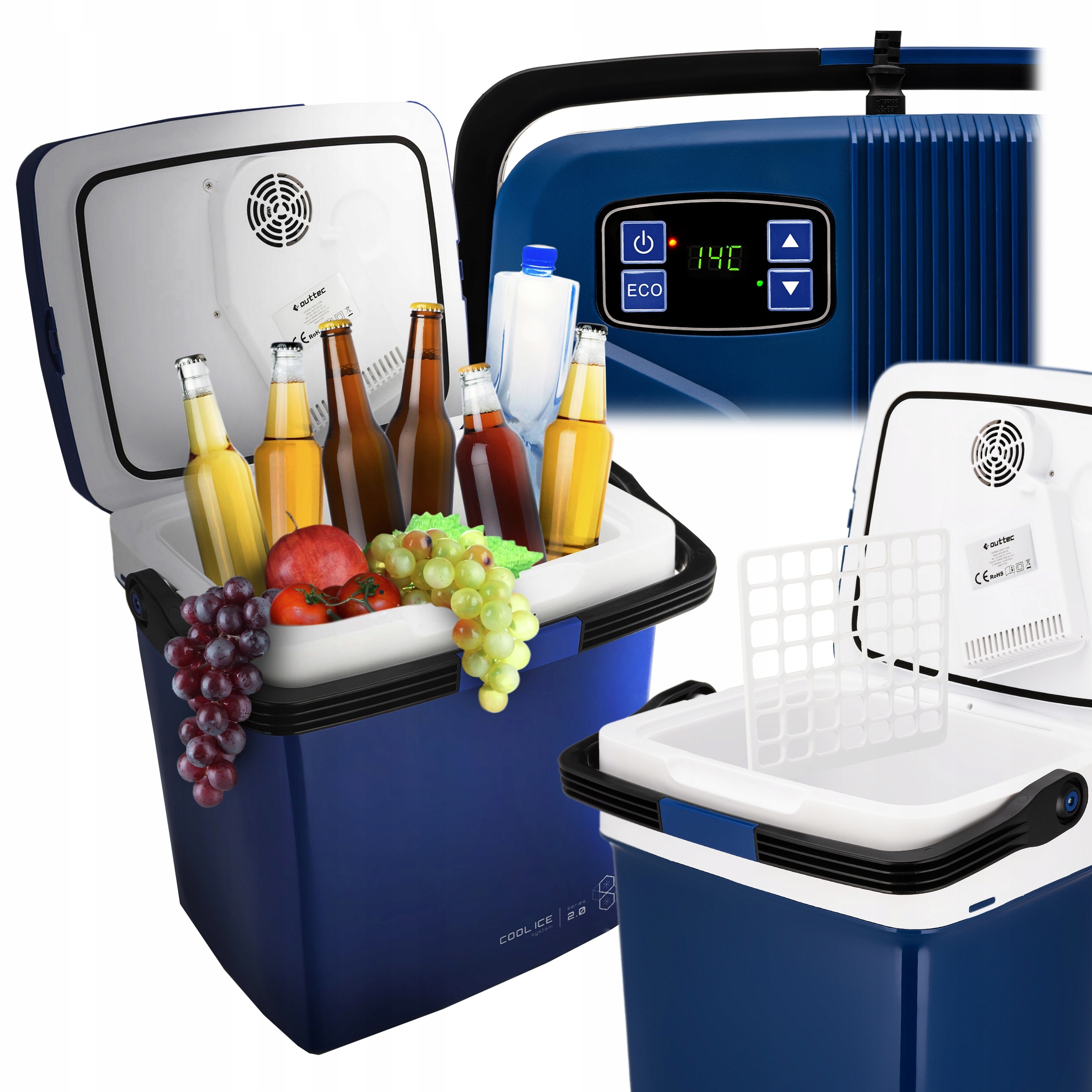 Turistická Automobilová Automobilová Chladnička 12V 230V 32L Outtec