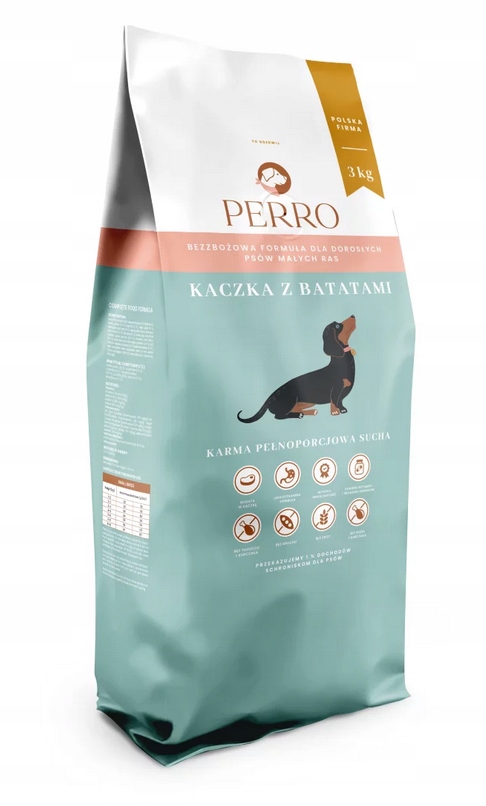 Levně Perro Kachna s batáty Krmivo pro dospělé psy malých plemen 3 kg