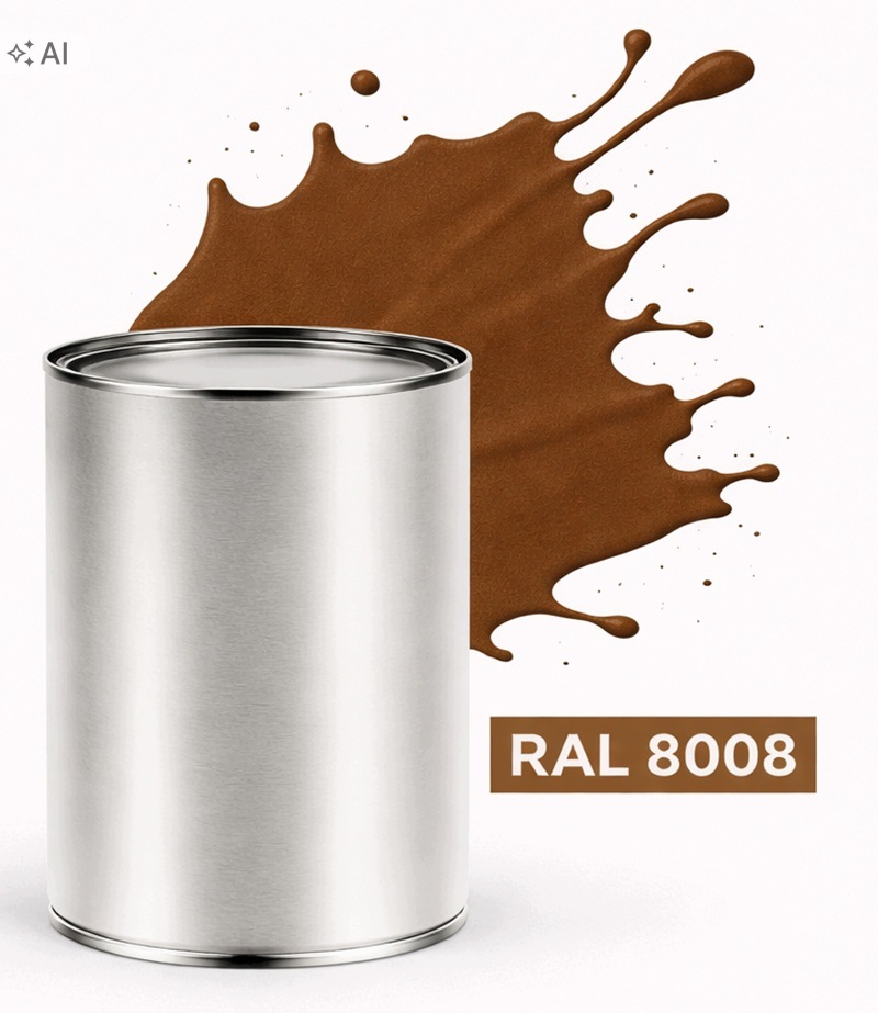 Ral 8008 Alkydová smaltovaná lesklá Barva na kov a ocel 1L