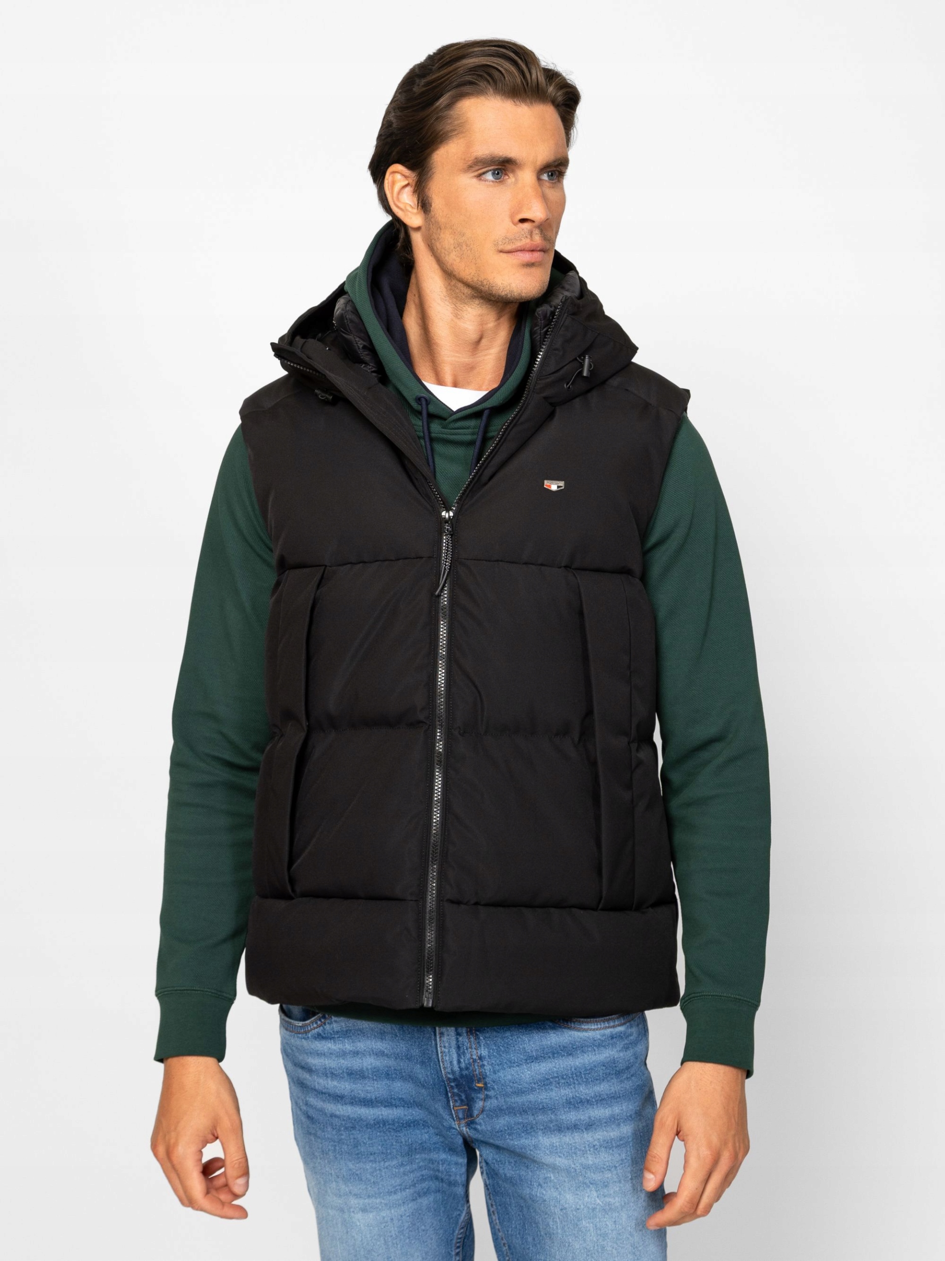 Heavy Tools Pánská Prošívaná Vesta Bez Rukávů S Webber Black, Černá, 3XL