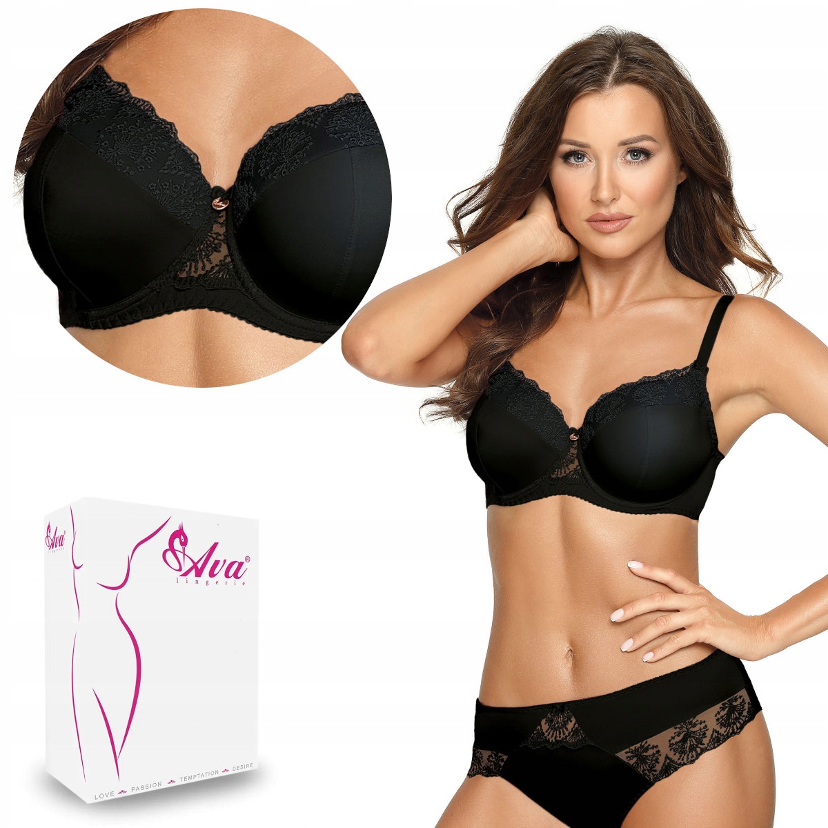 Podprsenka Full Cup Av 1924 vyztužená černá 105B