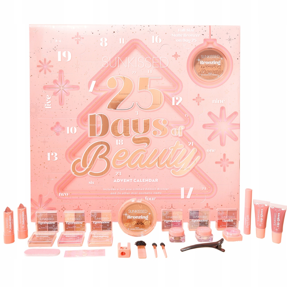 Sunkissed Velký adventní kalendář s kosmetikou – sada na líčení 25 Dnů