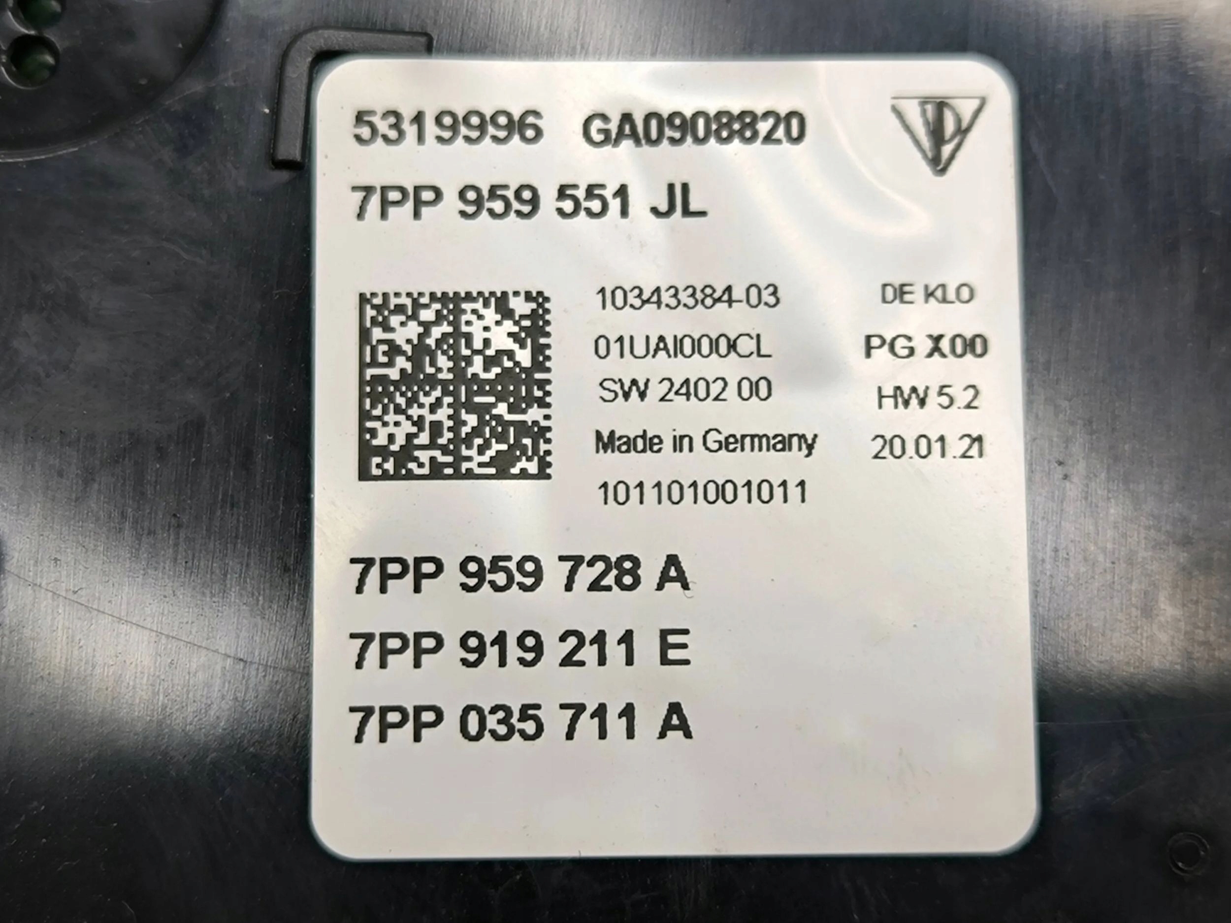 PORSCHE MACAN (95B) 2016 свет кресло переднего