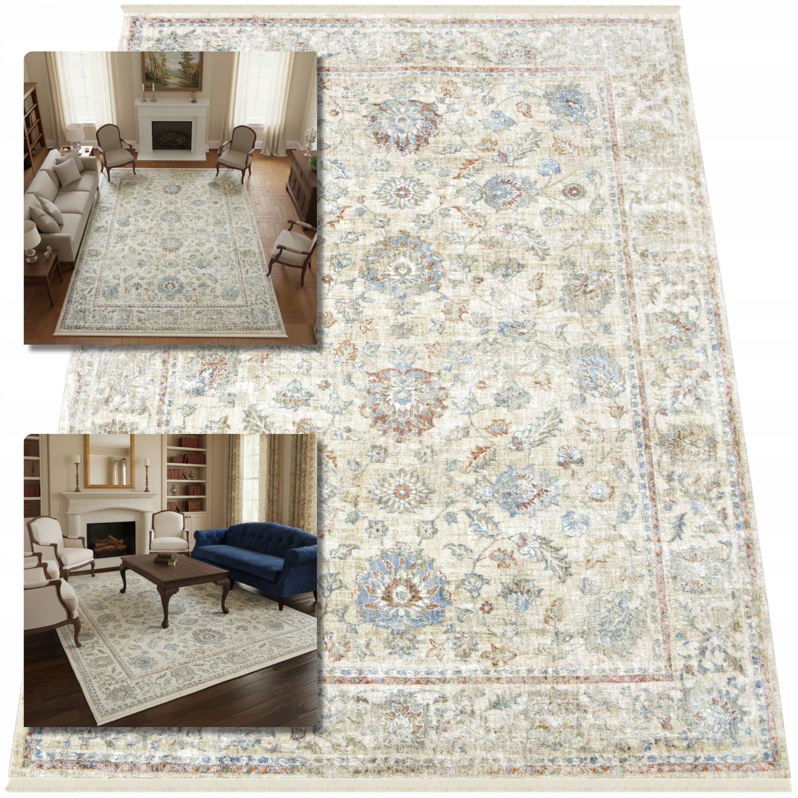 Dywan 160x230 Kremowy Galba Antic Retro Dywany Do Salonu Skandynawski Styl