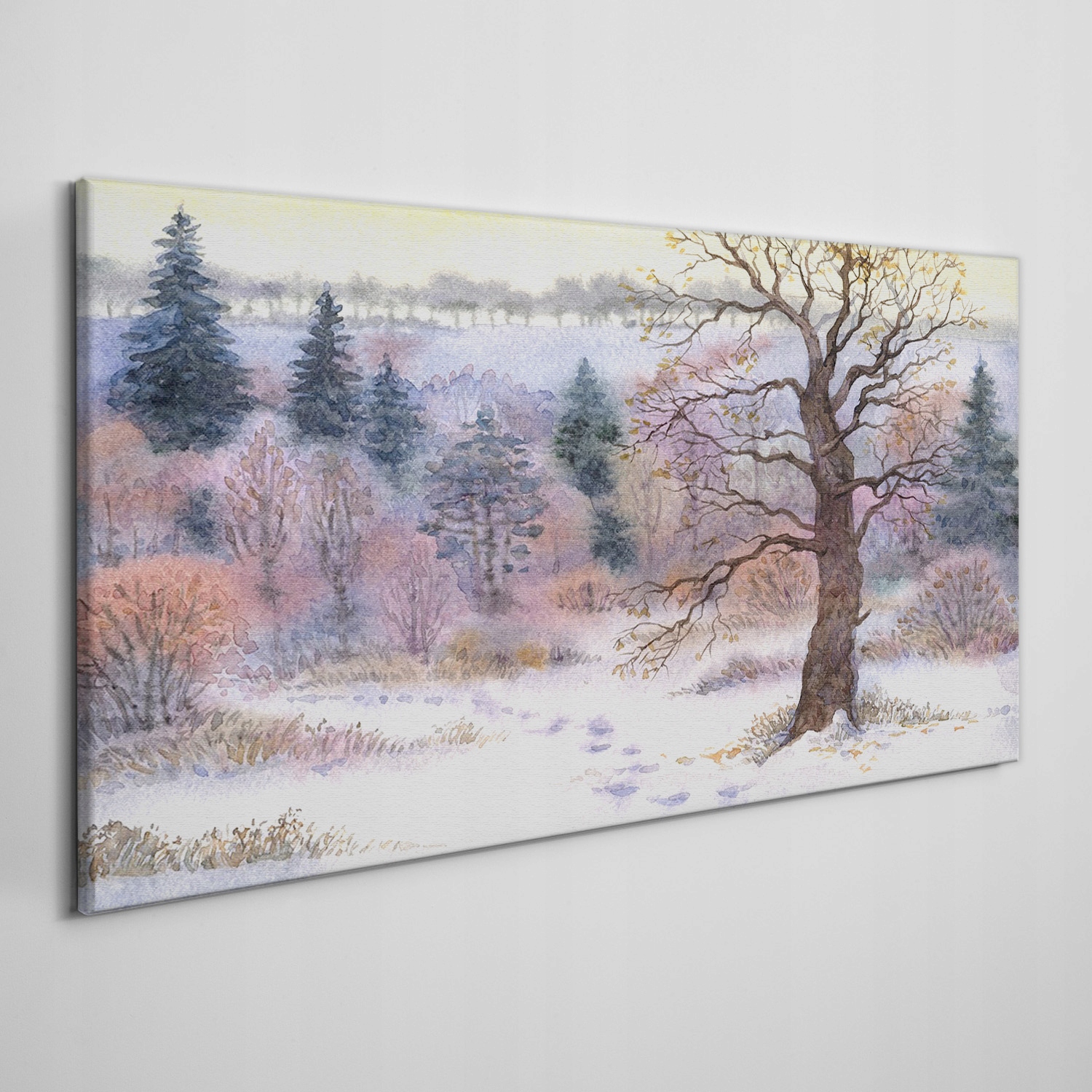 

Obraz na płótnie Las zima śnieg przyroda 100x50 cm