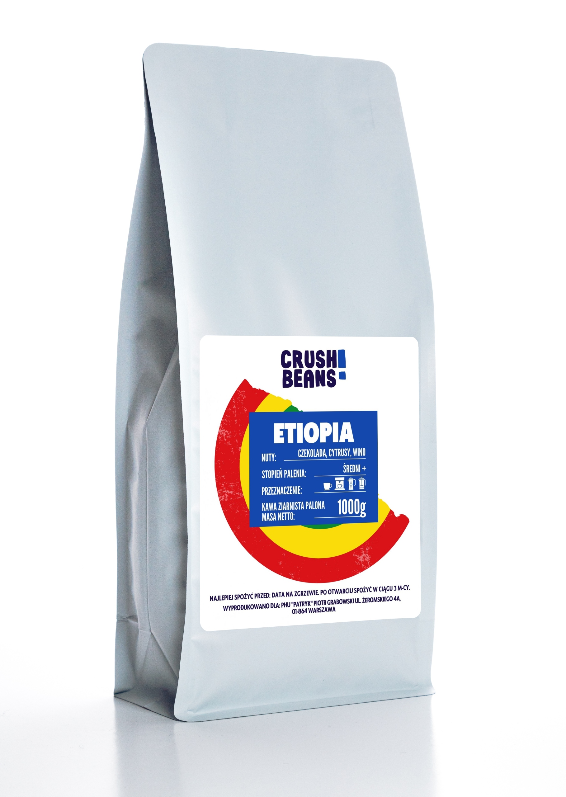 Levně Mletá káva Etiopie 1 kg Crush bean čerstvě pražená