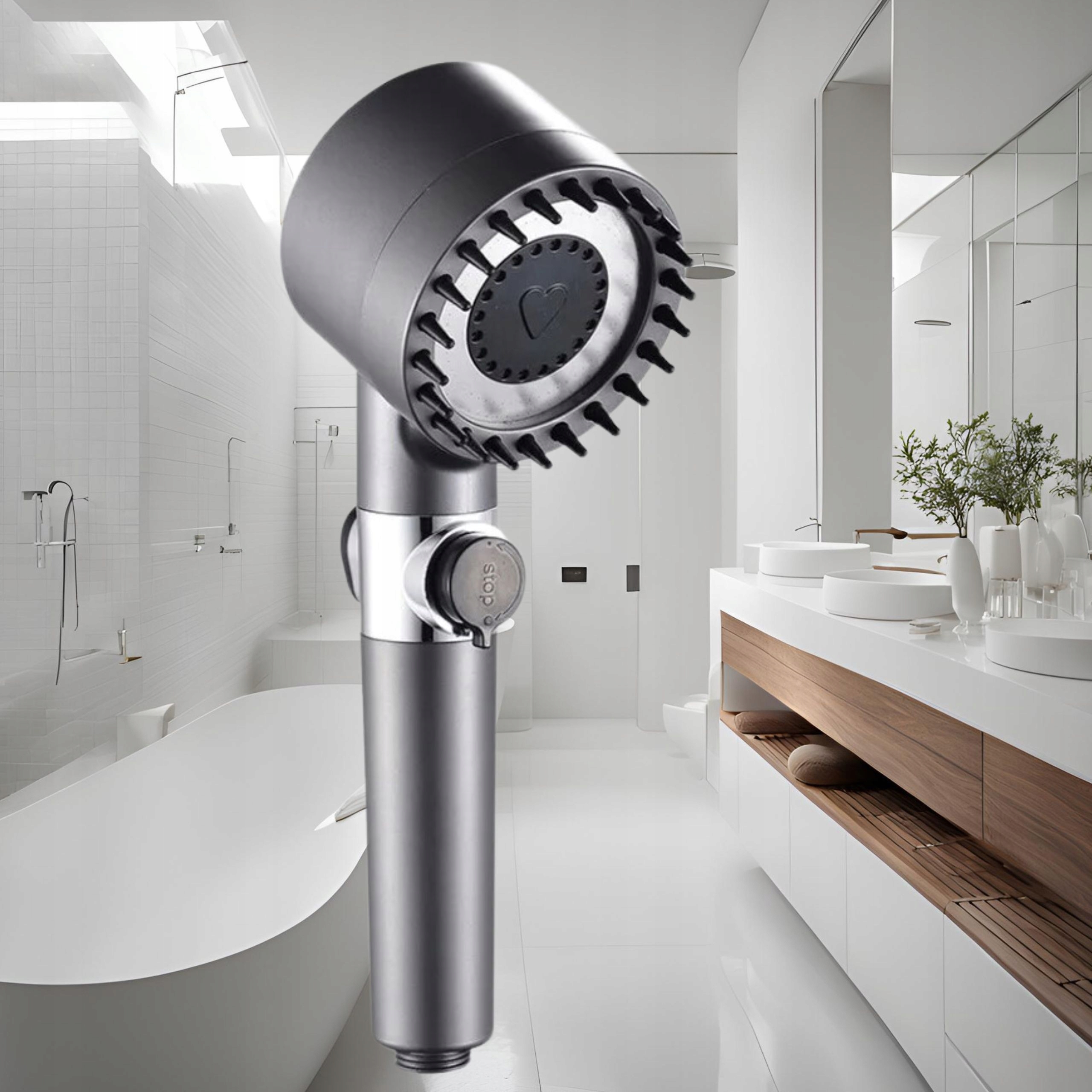 SŁUCHAWKA PRYSZNICOWA WYSOKOCIŚNIENIOWA OSZCZĘDNA Z MASAŻEREM NAPOWIETRZAJĄ Waga produktu z opakowaniem jednostkowym 0.17 kg