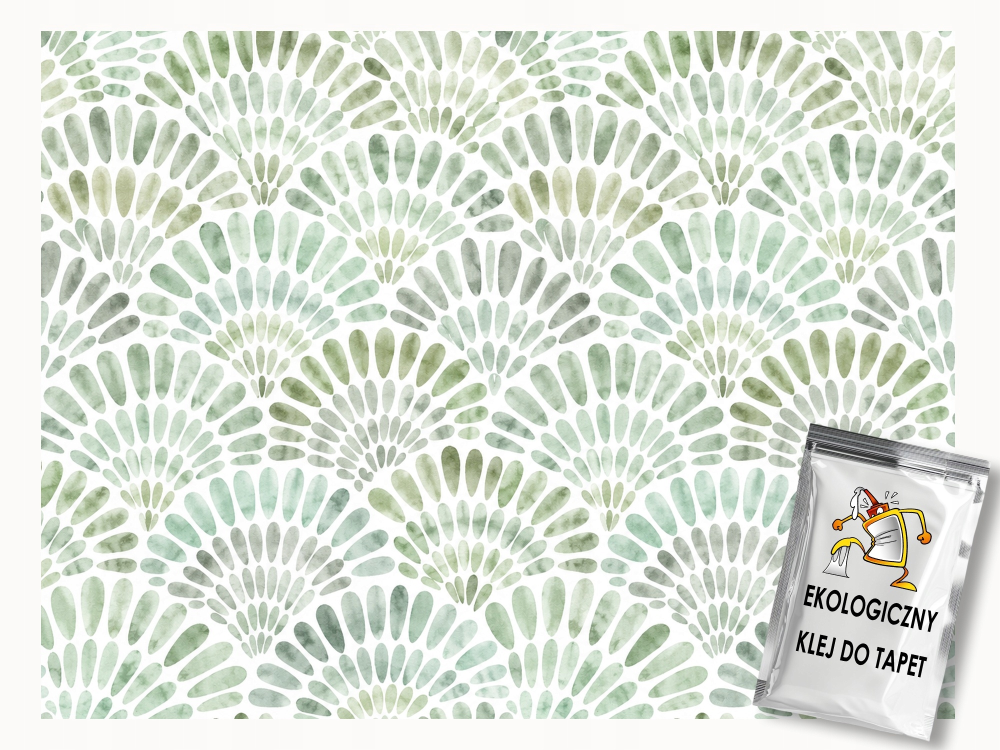 Fototapeta Flizelina Akvarel Vzor Art Deco Vějíř Slupka 400x250 155g