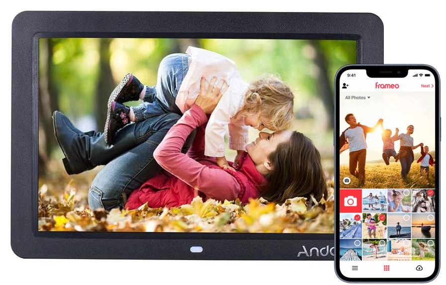 Rámeček Digitální 10" Na Fotografie Fotorámeček Wifi Sd App Frameo 16GB Led Android