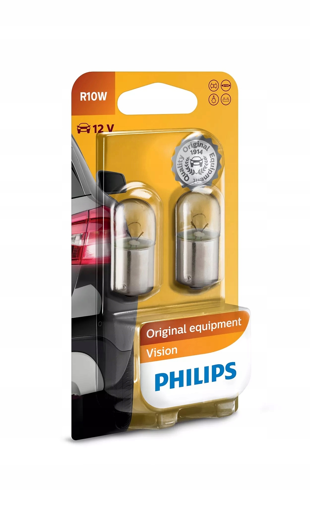 Philips R10W Vision 10W 12V BA15s Żarówki 2szt.